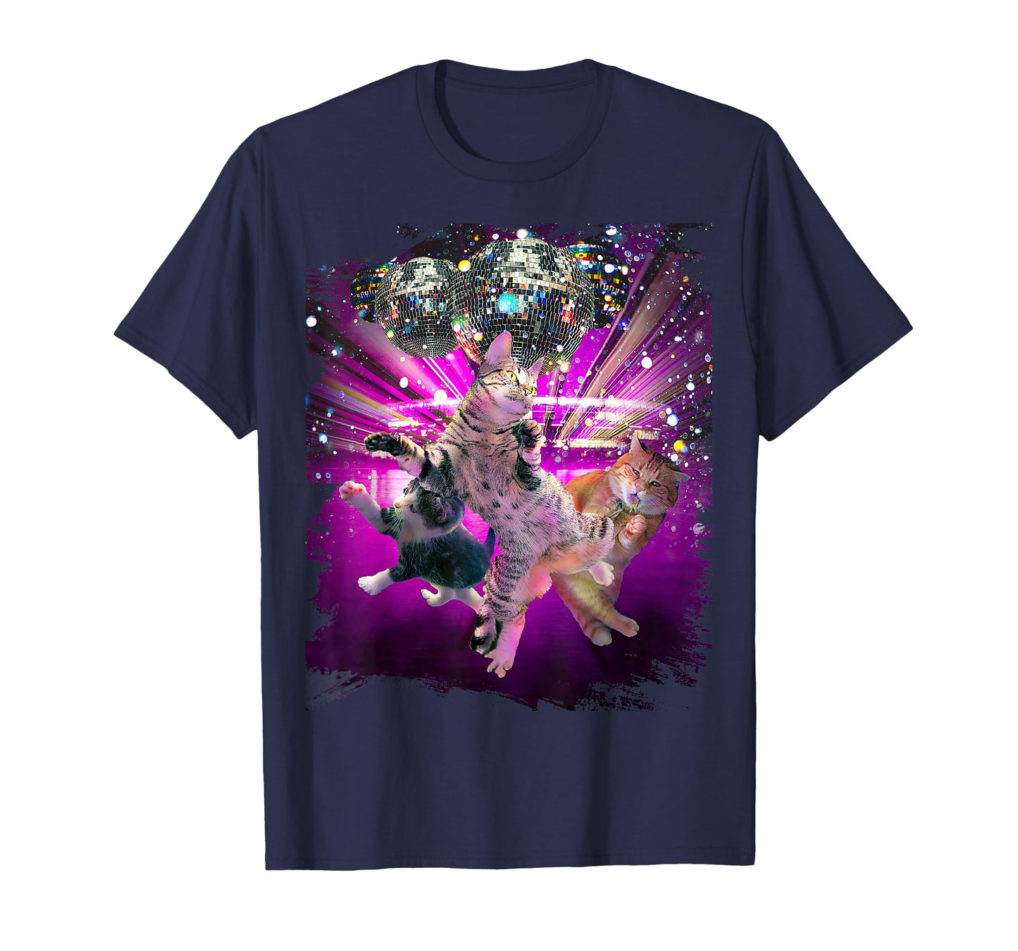 Disco Cats - 70s Disco Kitty Cat Rave T-Shirt