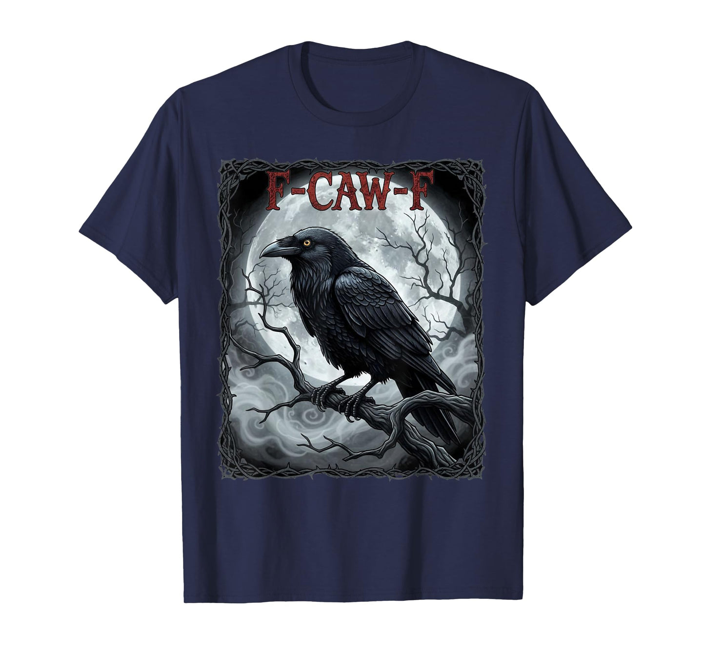 F-CAW-F Raven Moon Design for Halloween T-Shirt