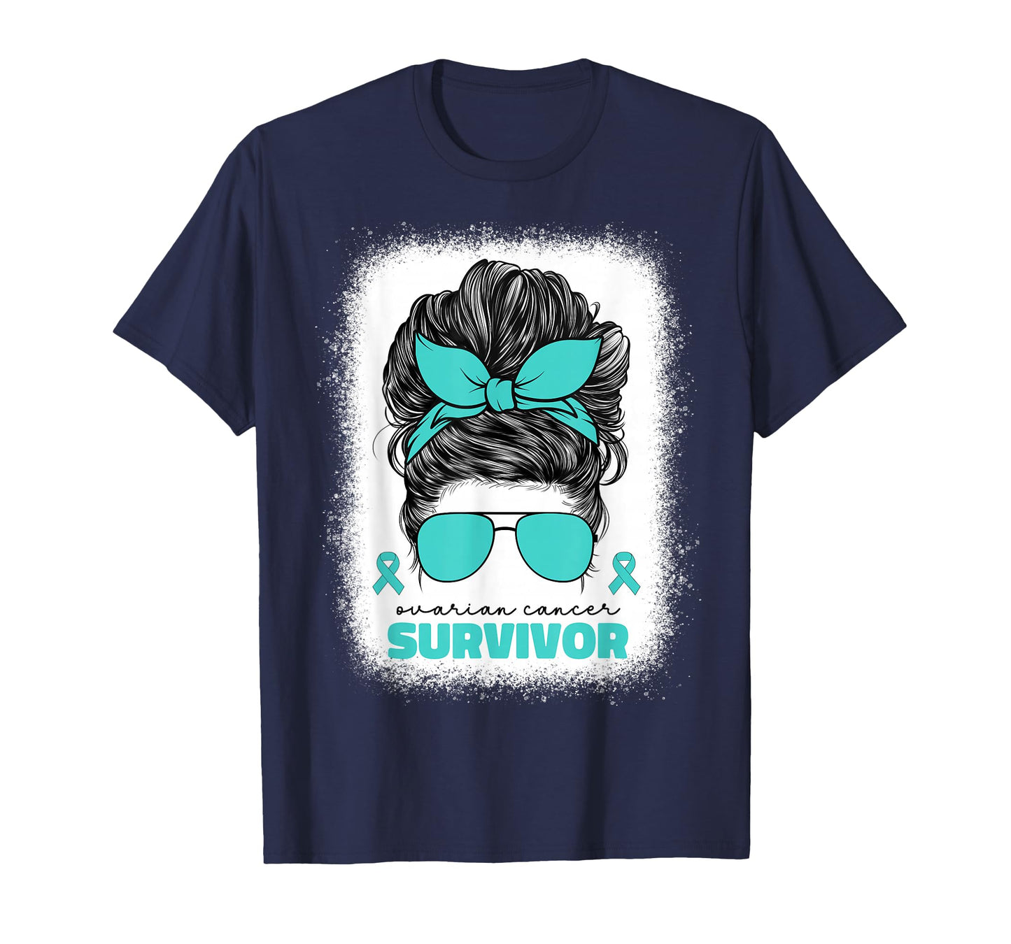 Ovarian Cancer Teal Ribbon For Women Ovarian Cancer Survivor T-Shirt