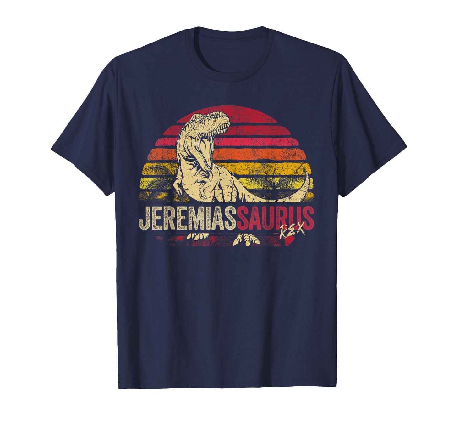 Jeremias Saurus Funny Personalized Dinosaur T Rex Boys Name T-Shirt