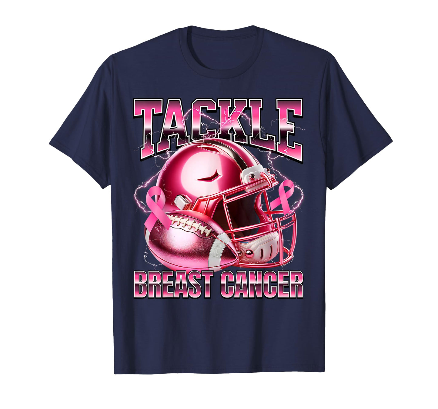 Tackle Breast Cancer Awareness American Football Men Women T-Shirt
