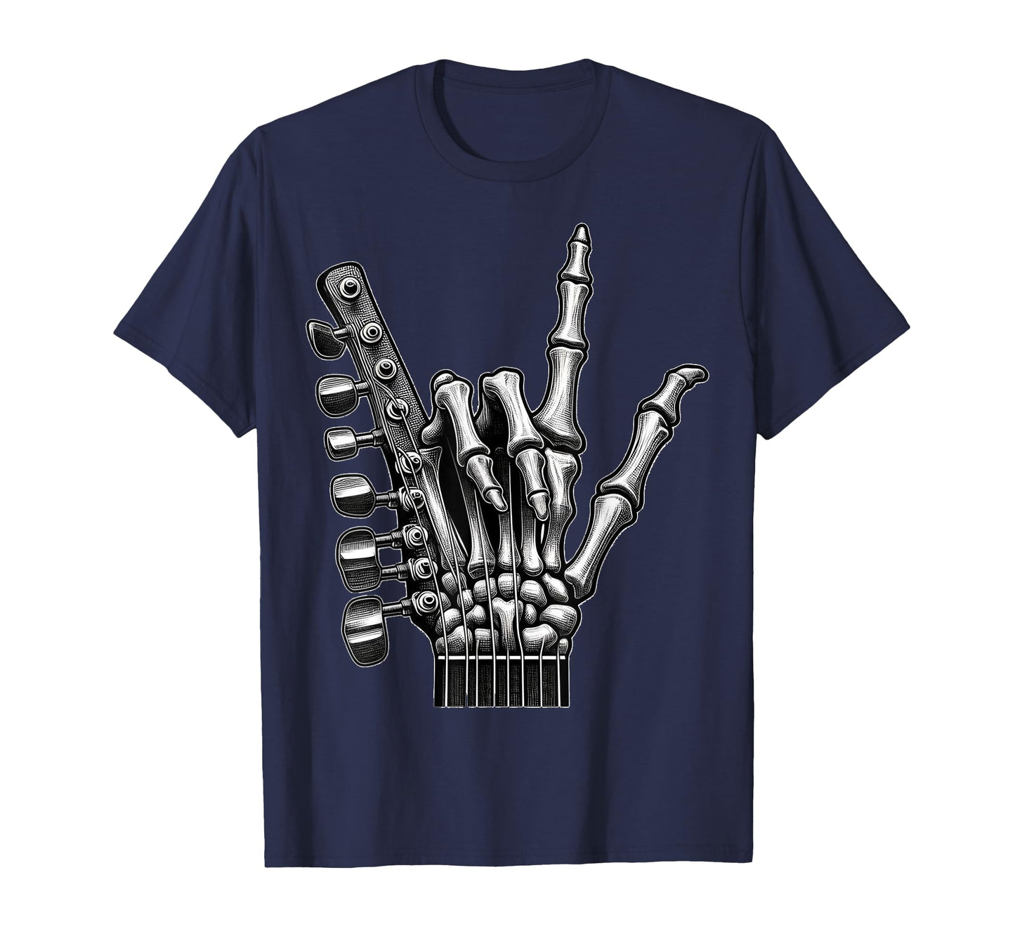 Skeleton Hand Rock On Design for Music Lovers T-Shirt