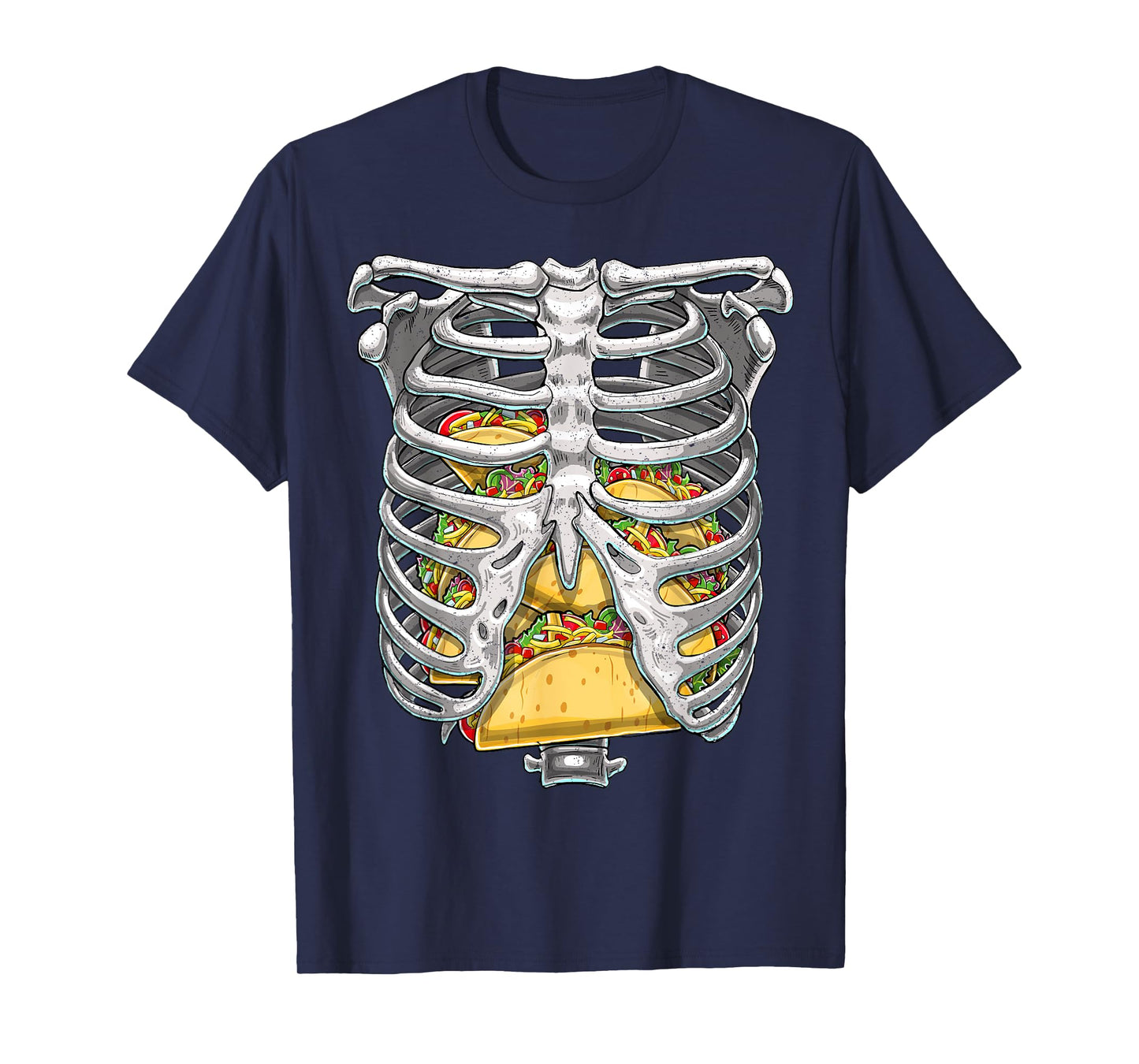 Skeleton Rib Cage T Shirt Halloween Taco Skeleton Costume T-Shirt