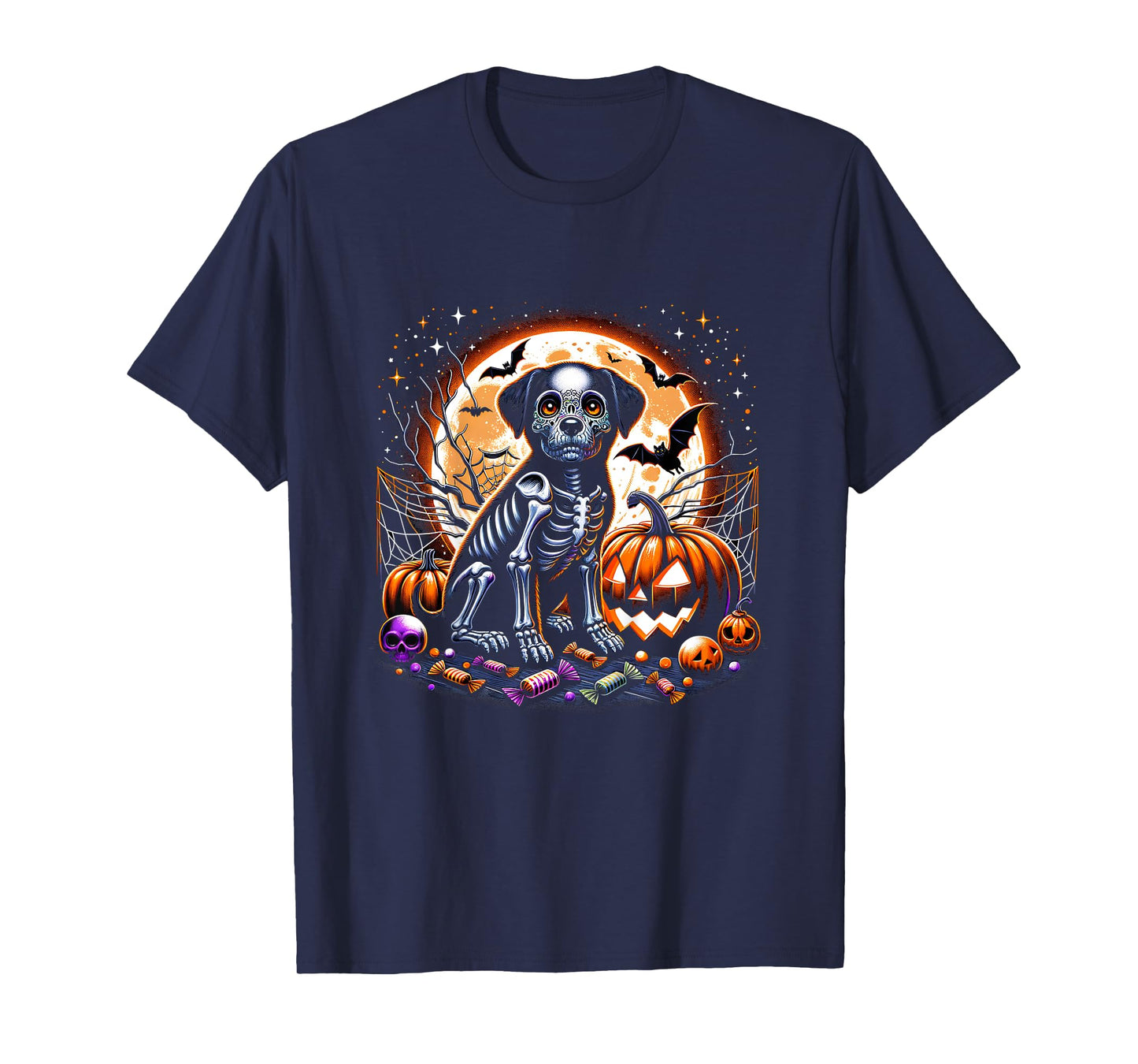 Dog Skeleton Halloween T-Shirt
