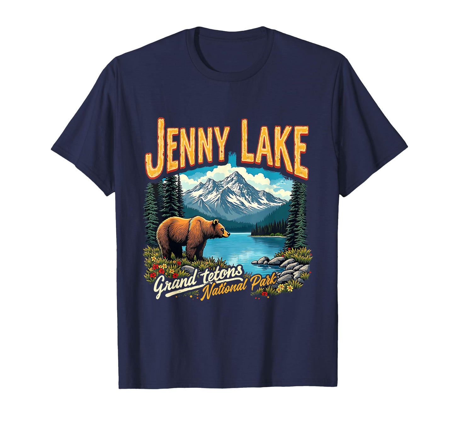 National Park Jenny Lake Vintage Trip Vacation Grand Tetons T-Shirt