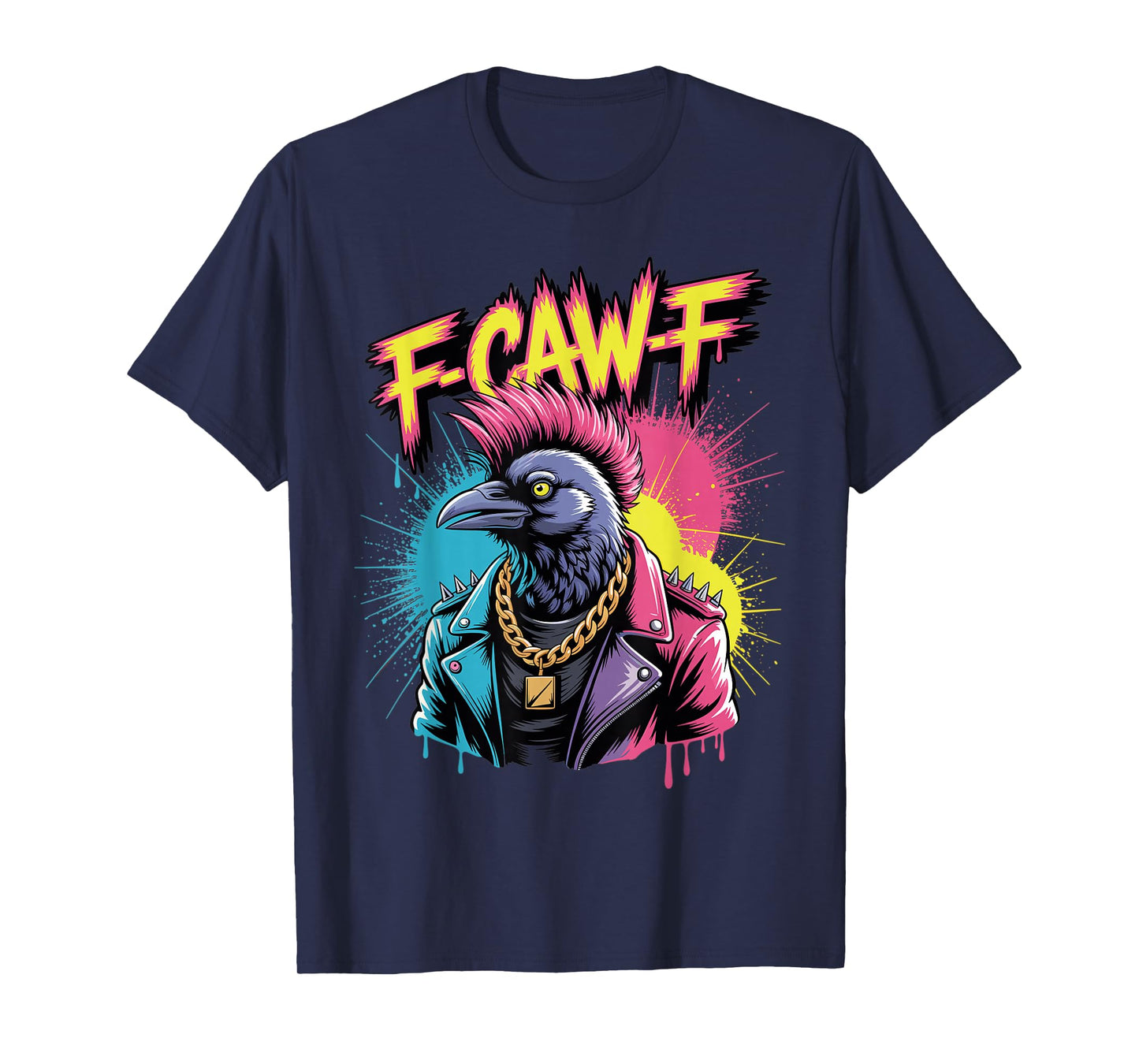 Funny F-Caw-F Crow Punk Humor FCAWF Crow Meme T-Shirt