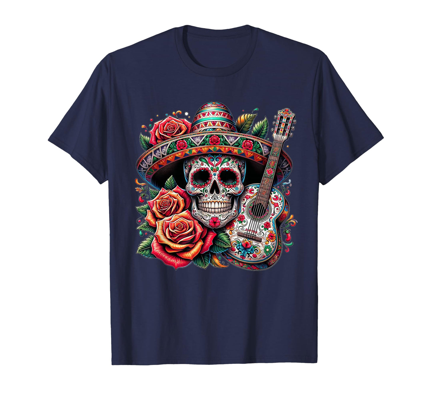 Cinco De Mayo Skull Sombrero Fiesta Mexican Skull Men Women T-Shirt