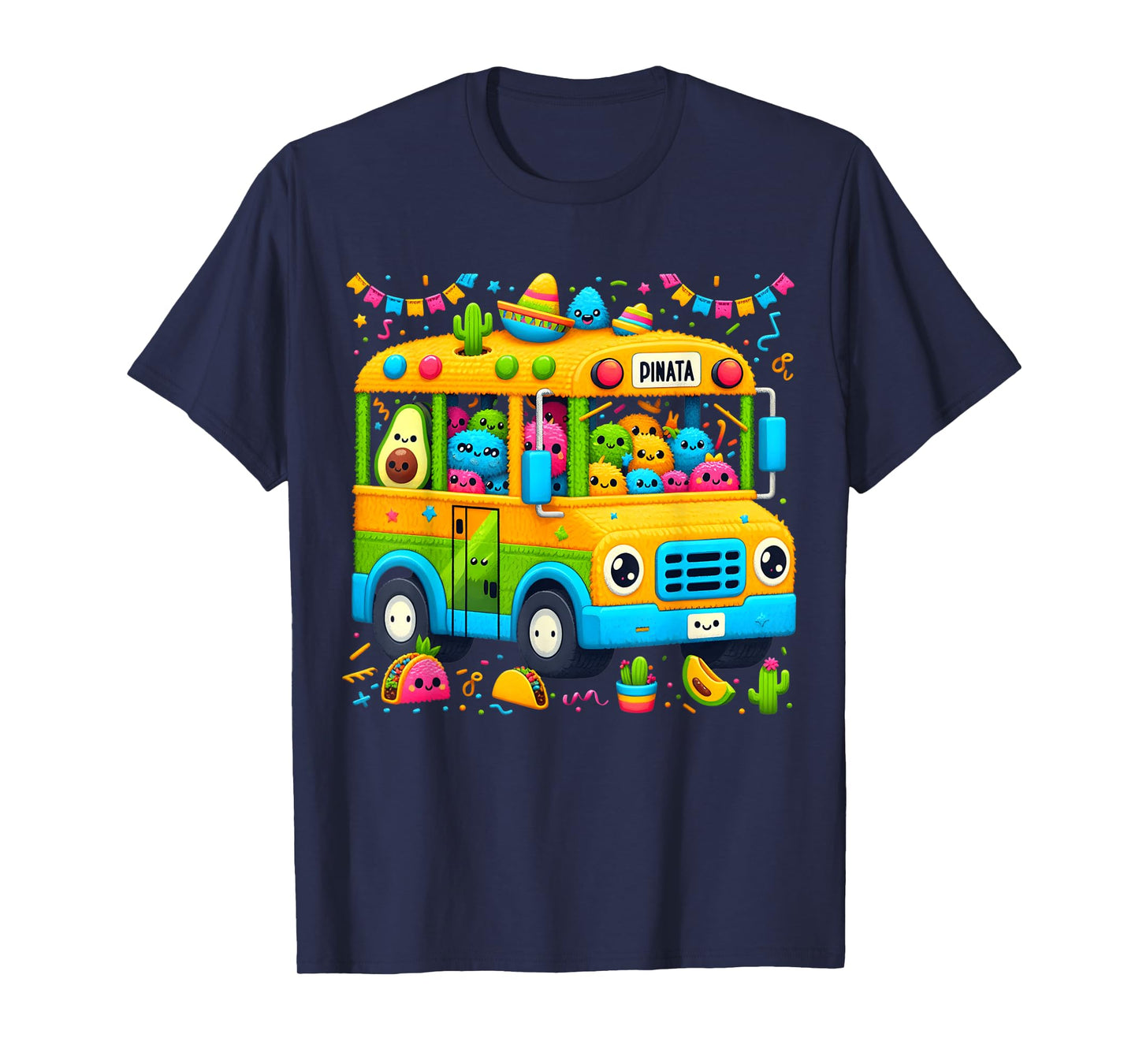 Fun School Bus Classroom Cinco De Mayo Cute Teacher & Kids T-Shirt