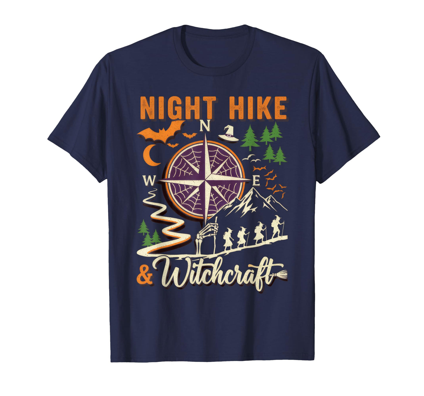 Halloween Night Hike Witchcraft Hiking Adventure T-Shirt