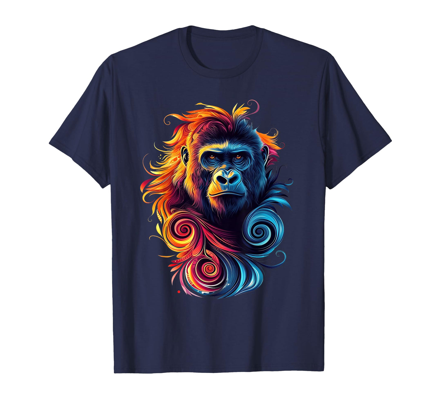 Gorilla Wildlife Nature Colorful Gorilla T-Shirt