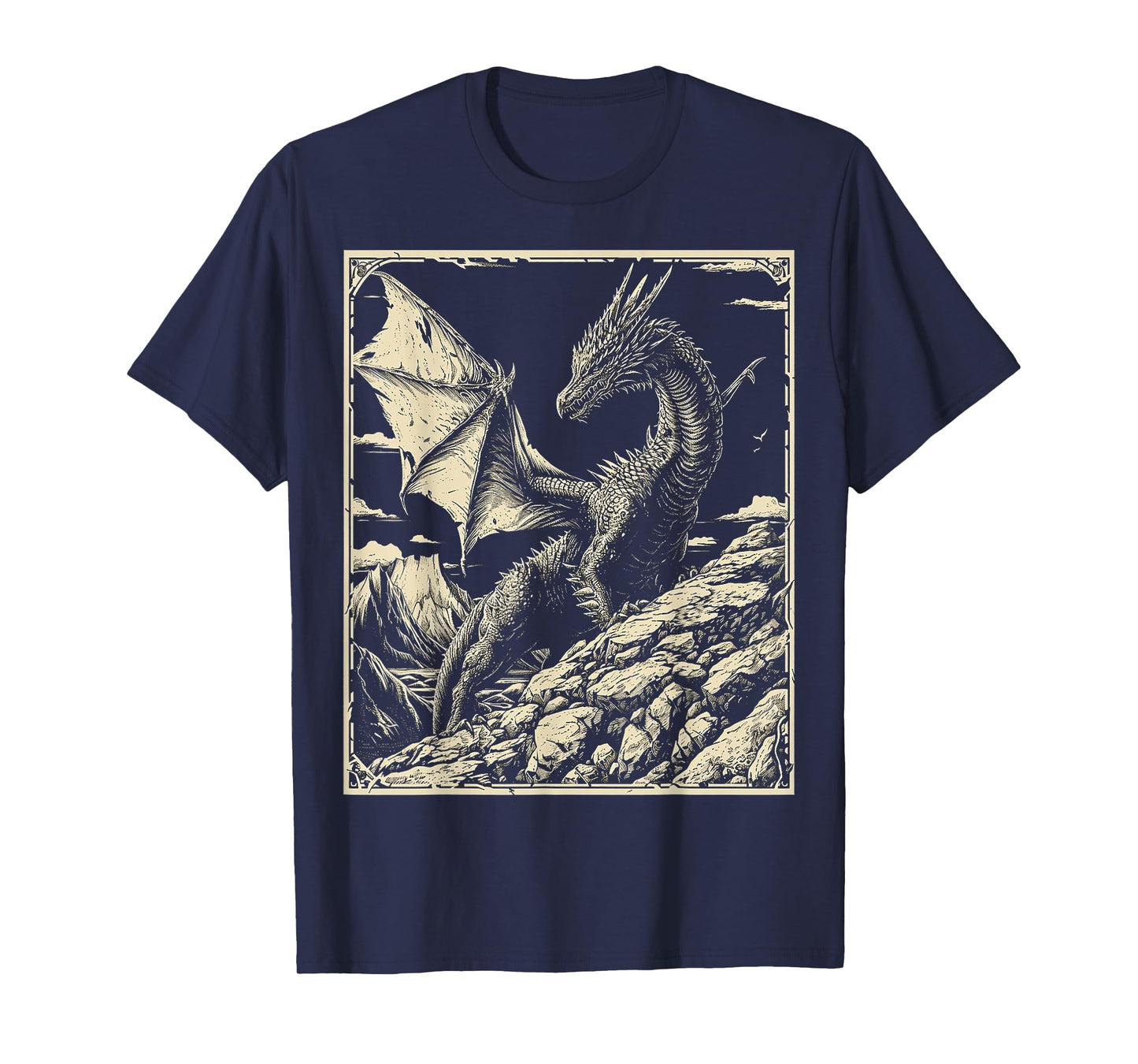 Dragon Drawing Nature Animal Art Graphic Dragon T-Shirt