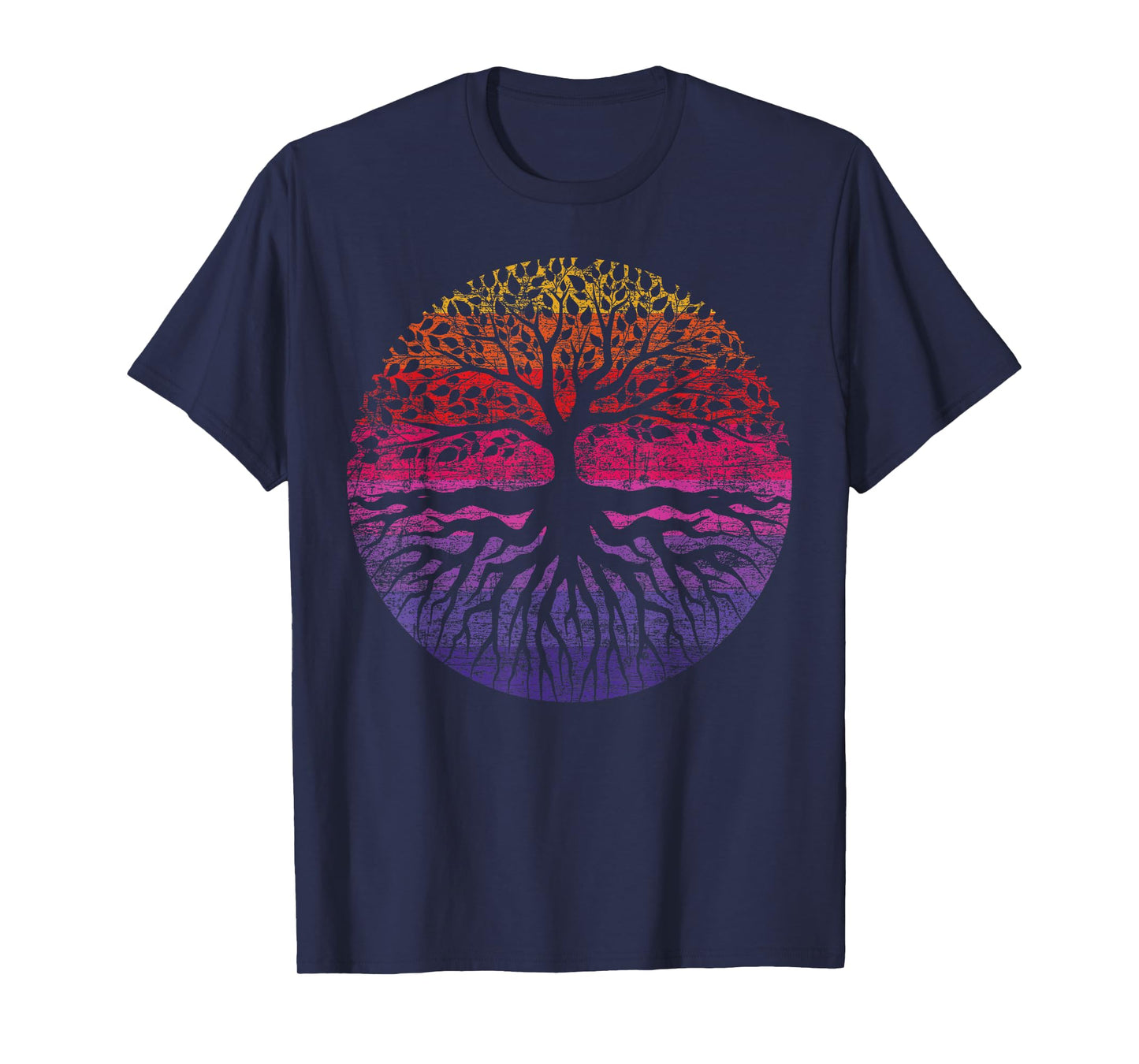 Nature Spirituality Hippie Colourful Tree Forest T-Shirt