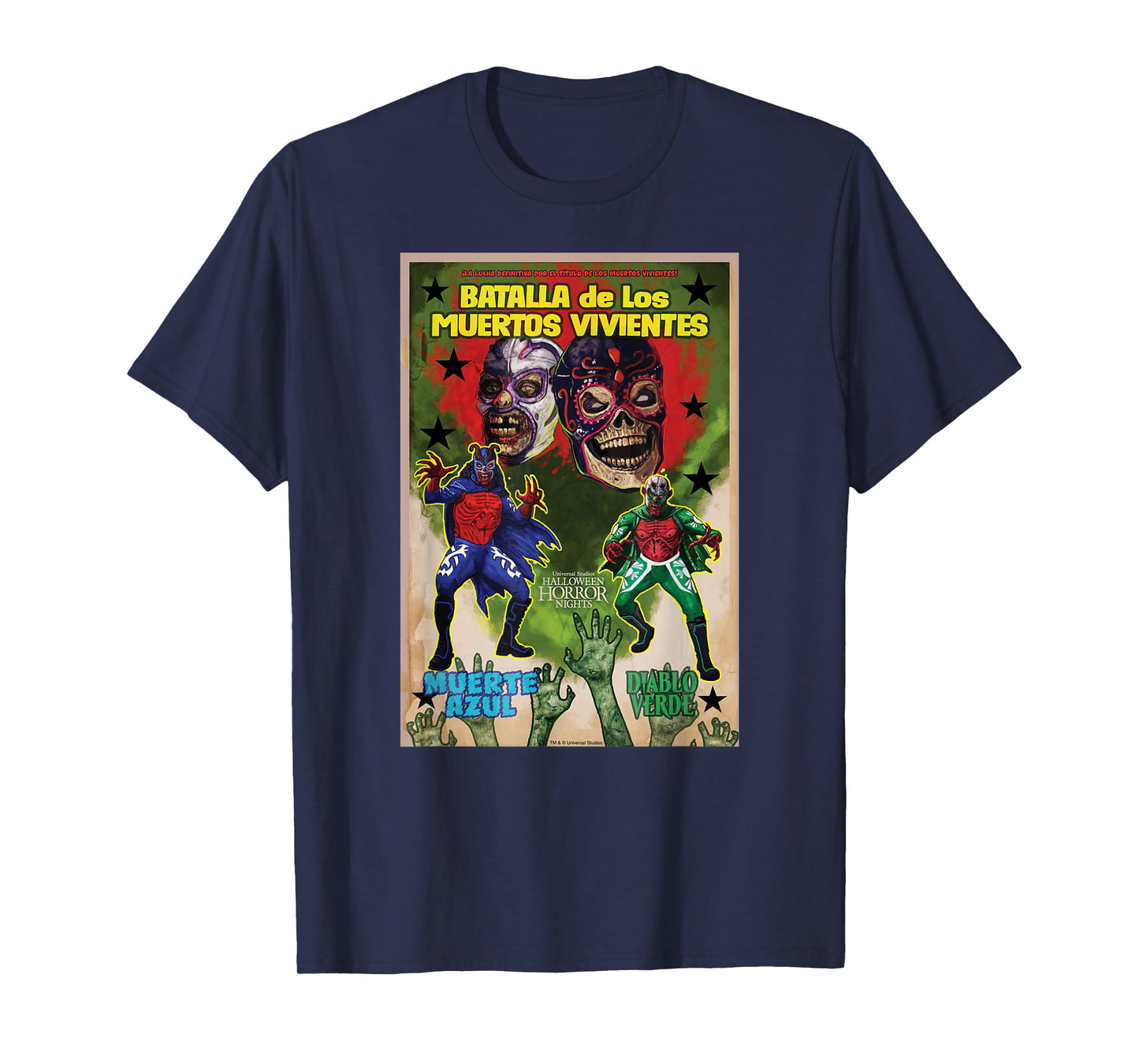 Universal Halloween Horror Nights Lucha Libre Zombies T-Shirt