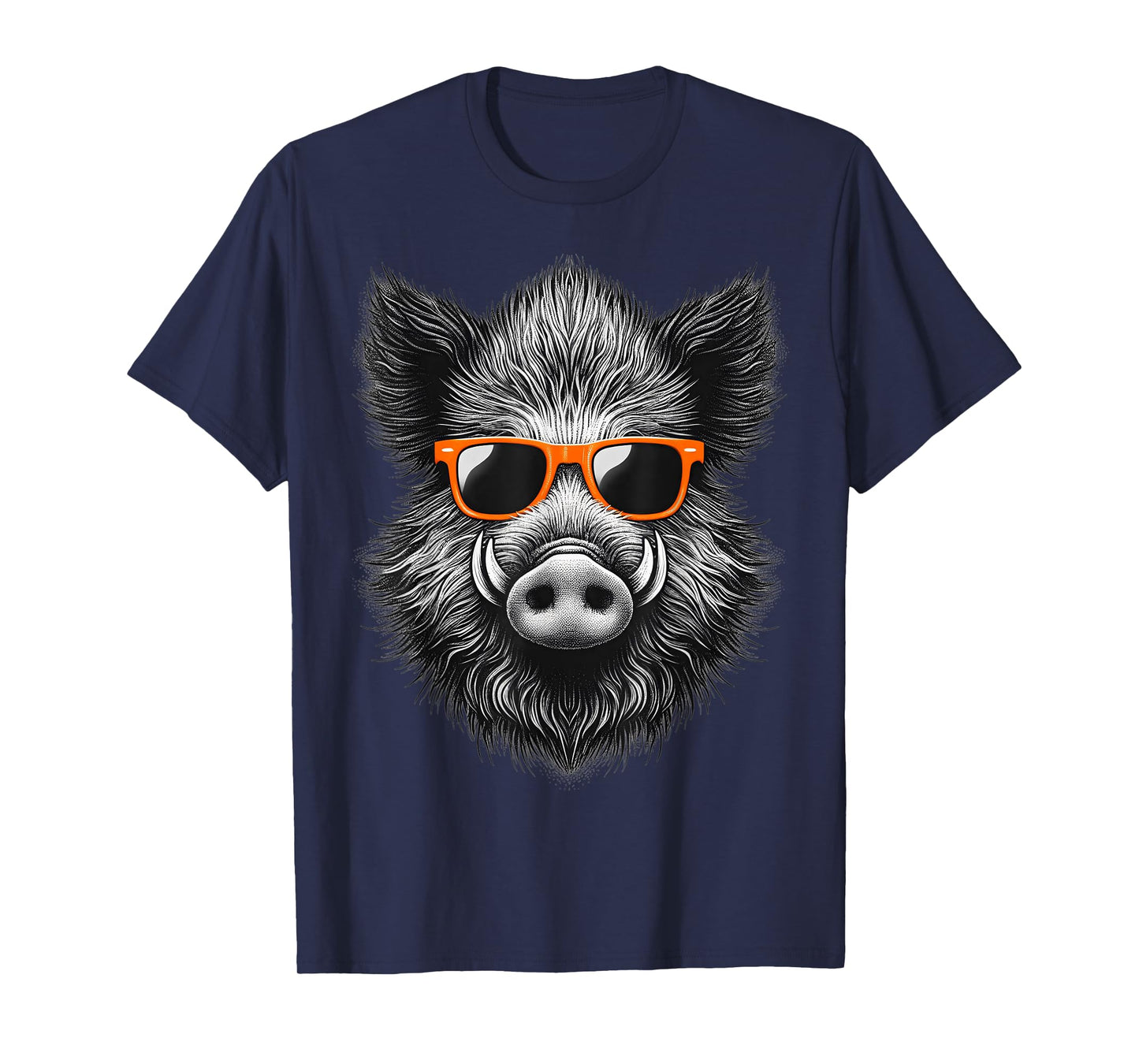 Cool Wild Boar Wearing Sunglasses Graphic Art T-Shirt