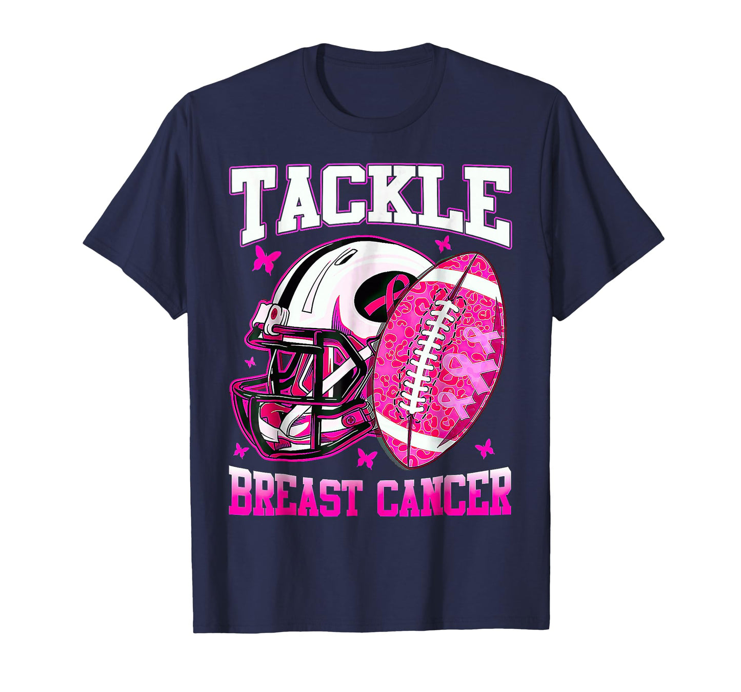 Tackle Breast Cancer Awareness Fighting American Football T-Shirt