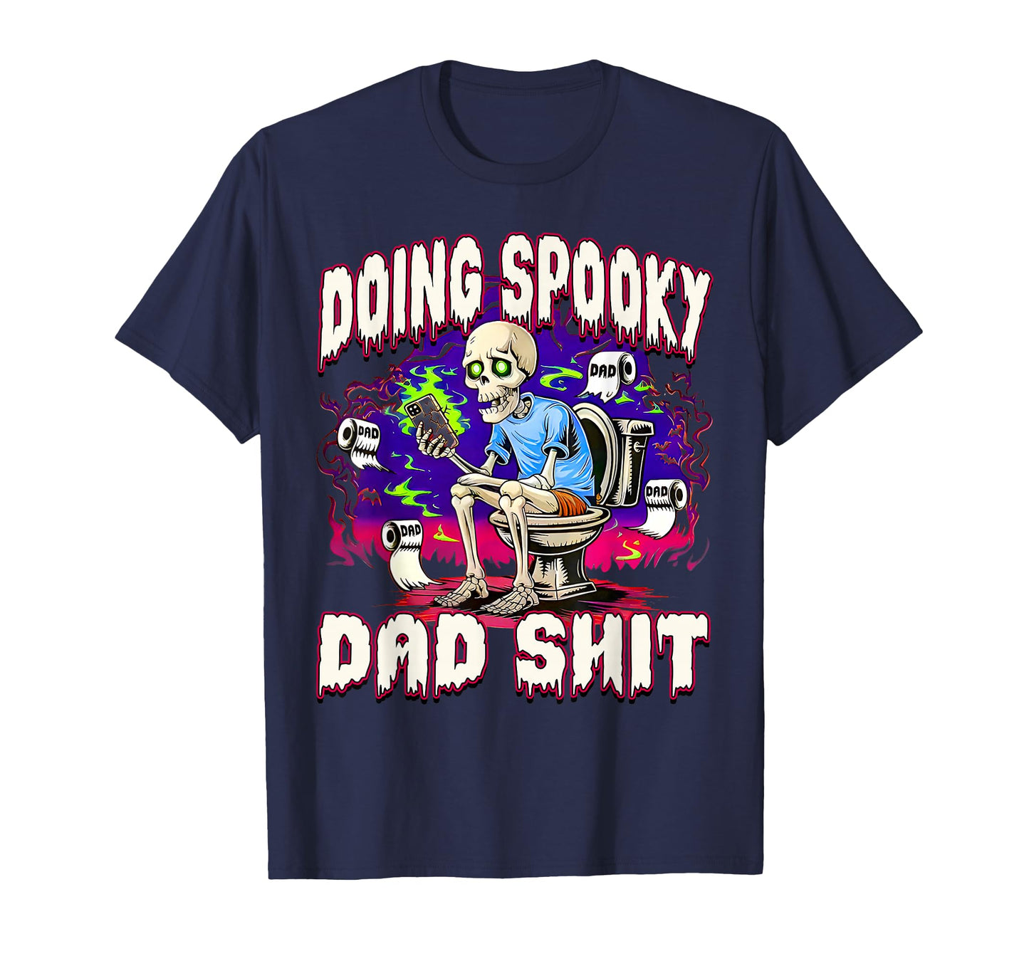 Funny Spooky Dad Skeleton Halloween Costume Doing Sp T-Shirt