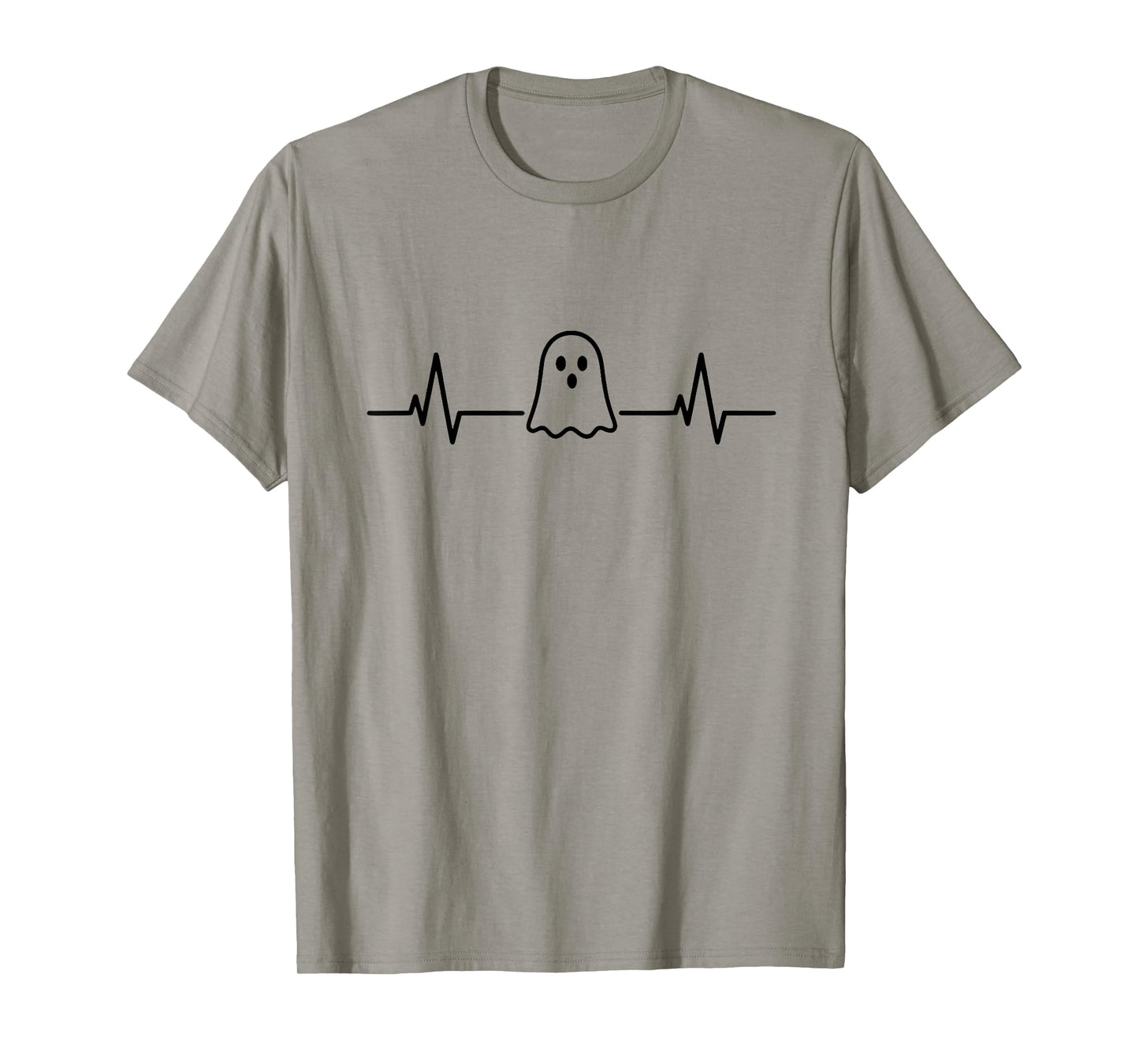Ghost Heartbeat Funny Halloween Skeleton Spirit T-Shirt