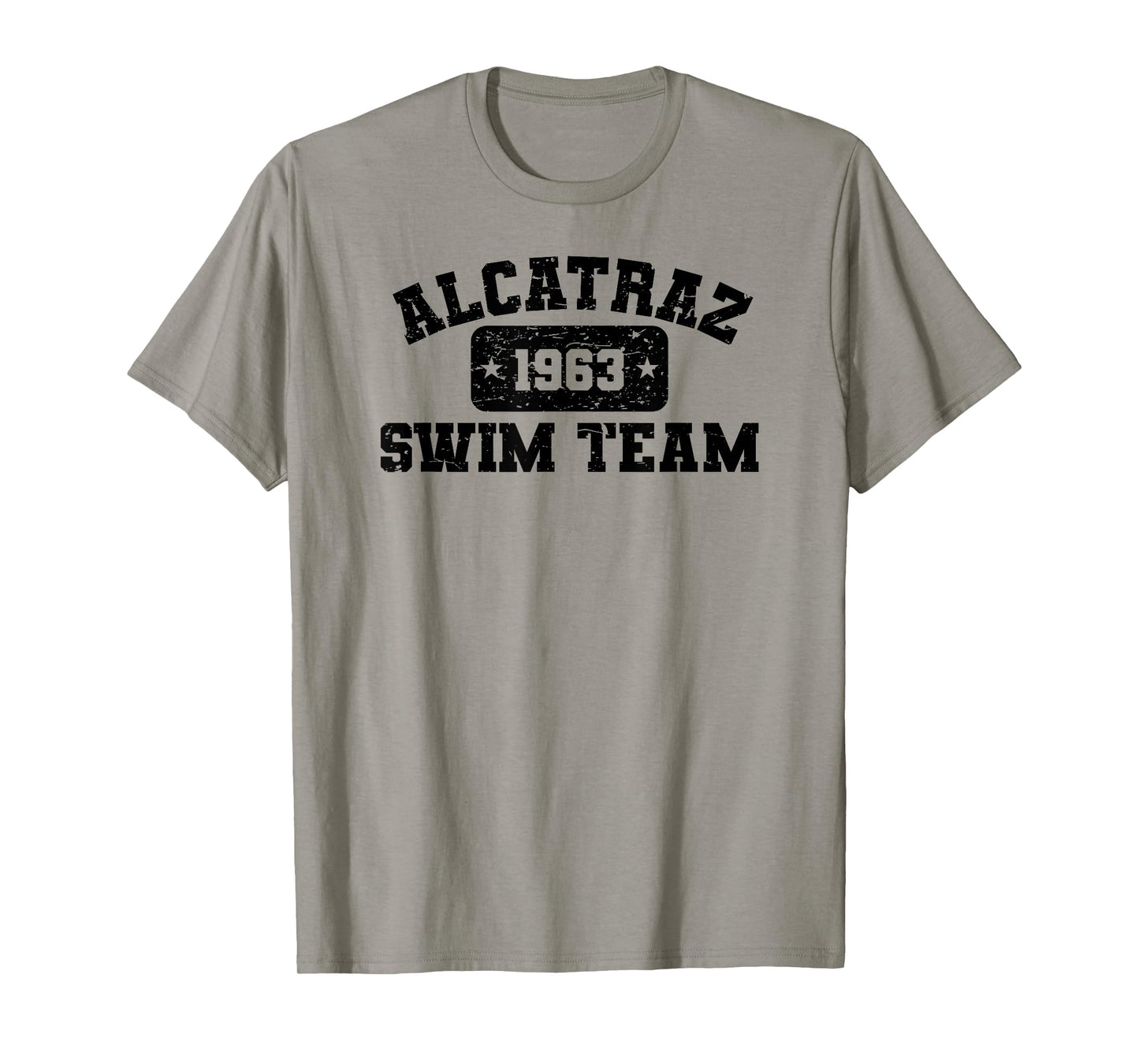 Old Man and the Ts Alcatraz Swim Team - Vintage Athletic Distressed T-Shirt