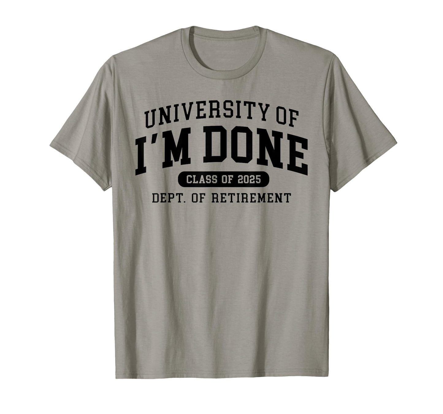 Fun University Of I'm Done Class Of 2025 Teacher Retirement T-Shirt