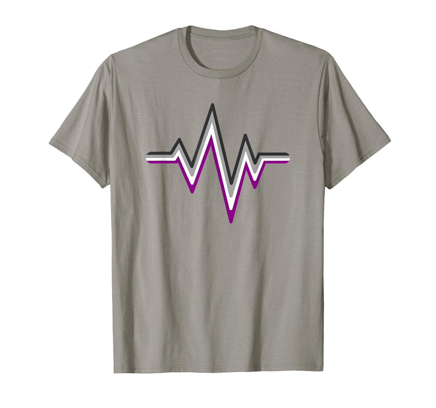Asexual Heartbeat Ace Flag Colors Asexuality Pride Nurse T-Shirt