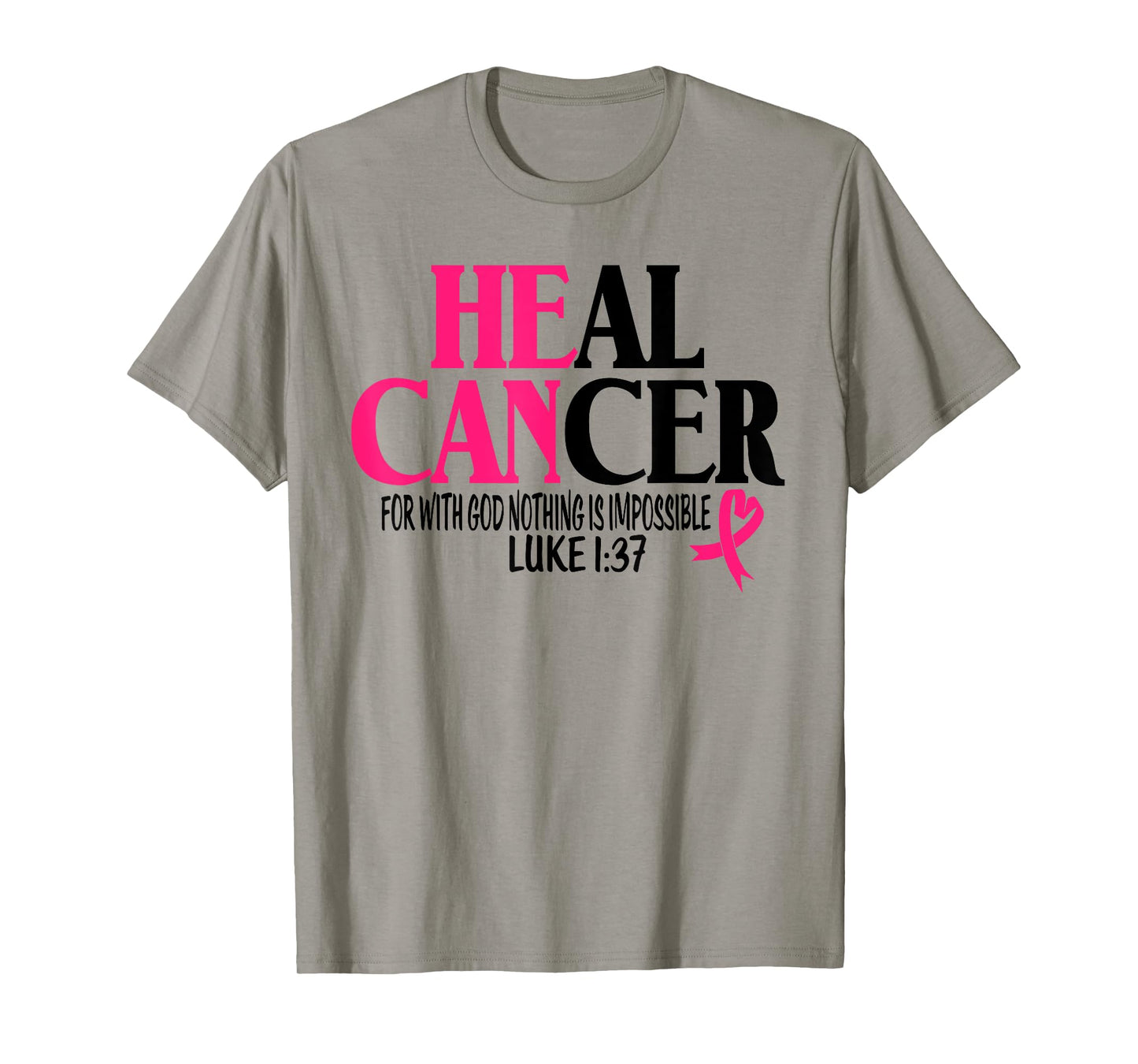 Breast Cancer Fighter Christian God Pink Ribbon Awareness T-Shirt
