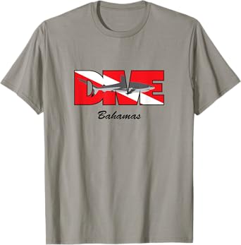 Certified Fish Scuba Dive Reef Shark Bahamas T-Shirt T-Shirt