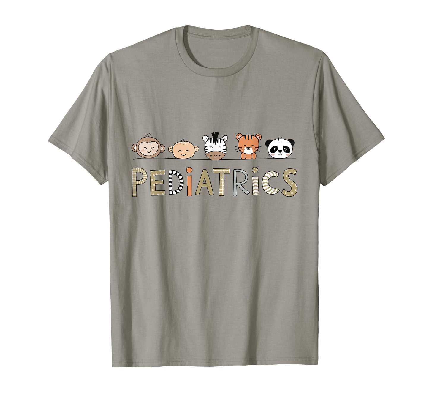 Pediatric Nurse Pediatrician Peds Cute Animals Nursing Crew T-Shirt