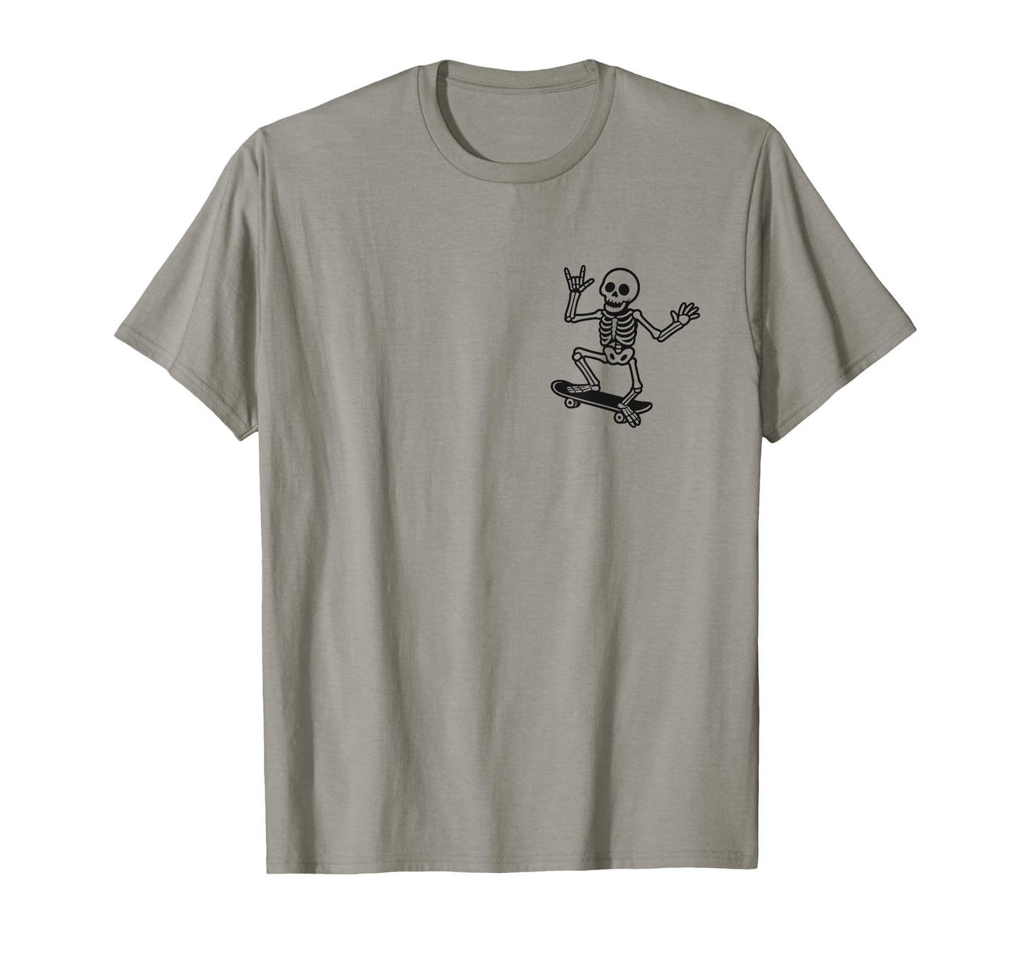 Skateboard Halloween Party Skeletons Spooky Simple Skater T-Shirt