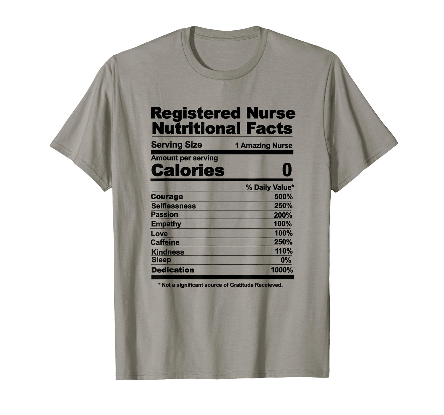 Registered Nurse nutritional facts T-Shirt