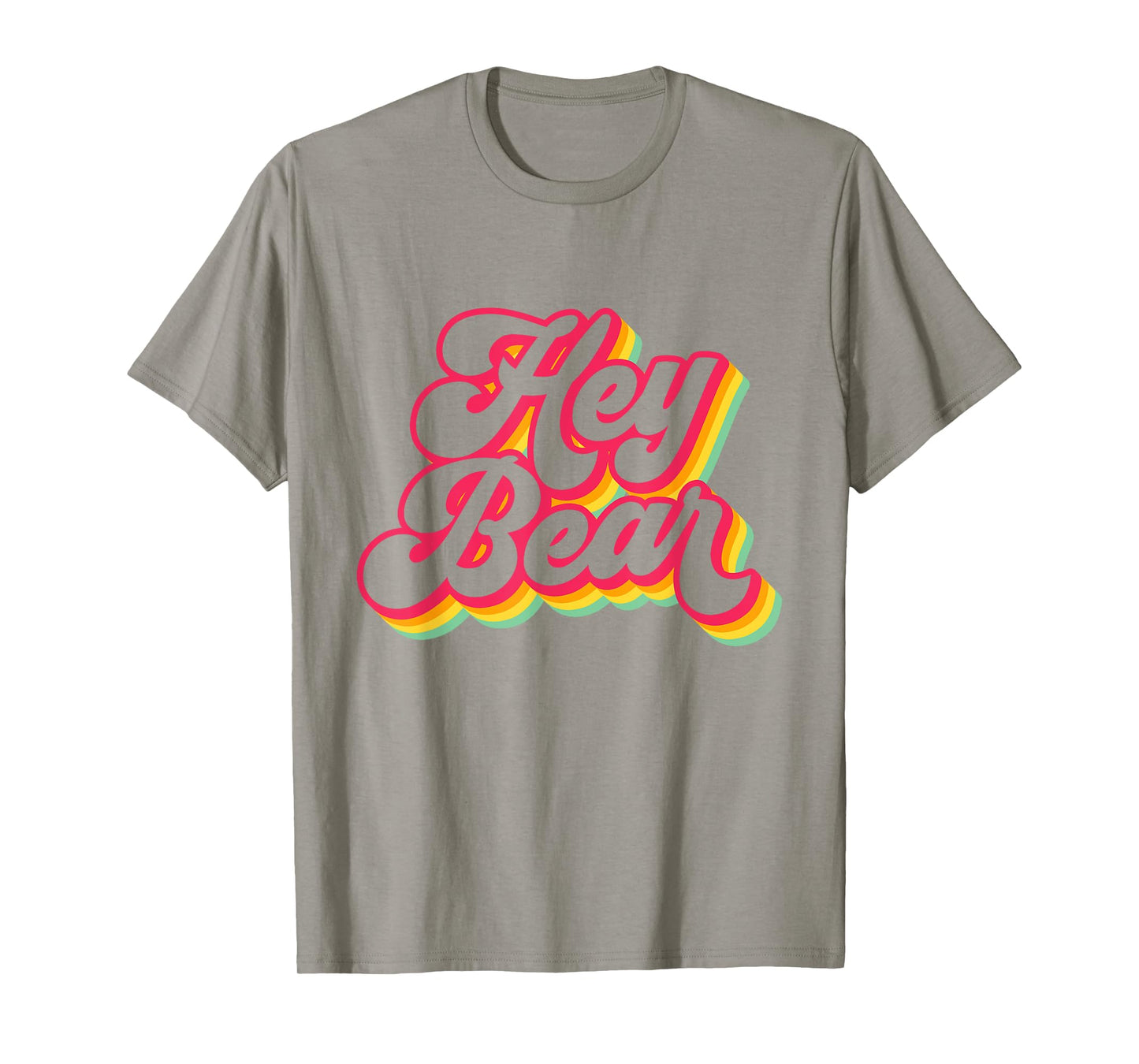 Hey! Bear Funny colour retro groovy T-Shirt