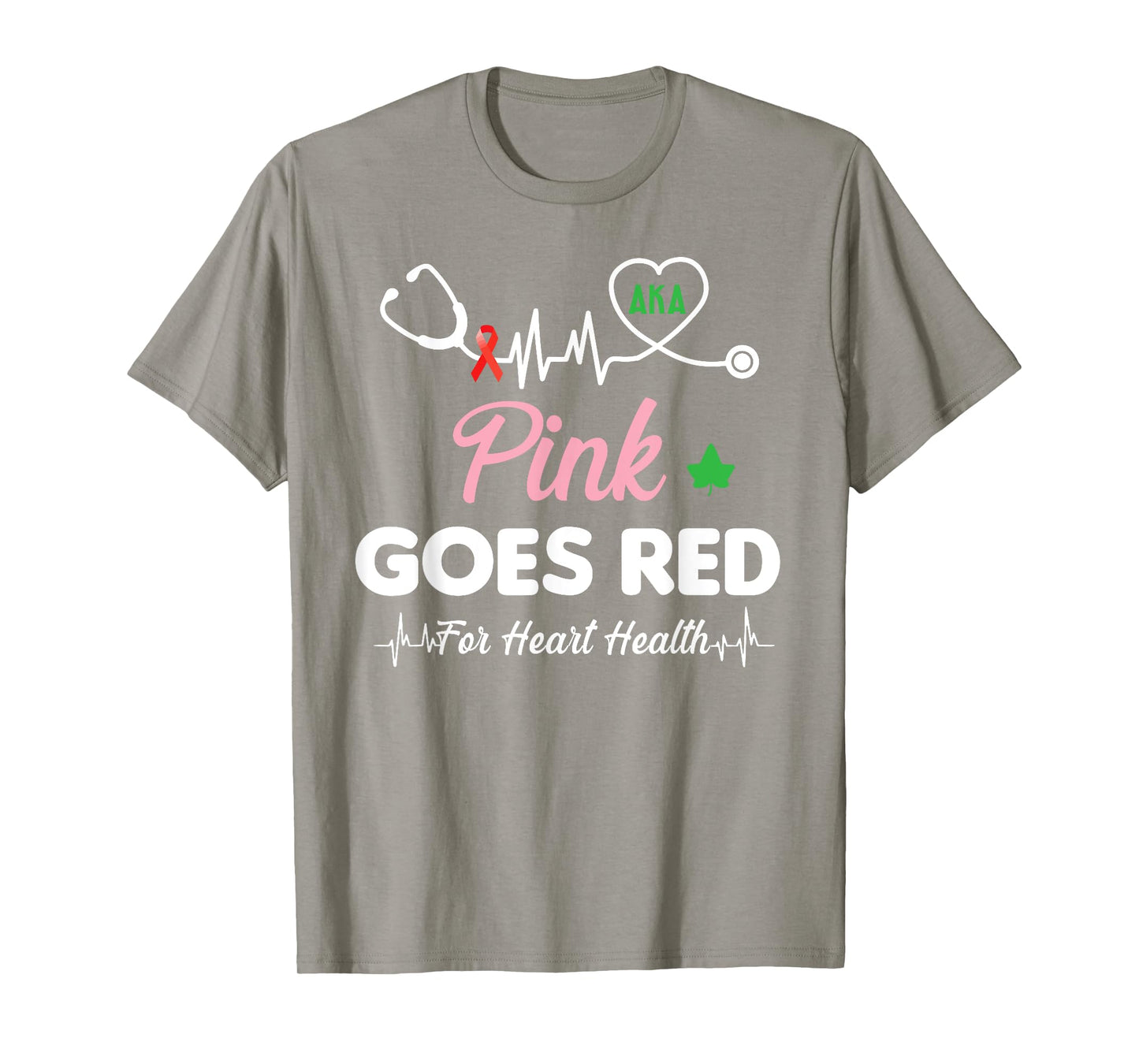 Women Costume AKA Pink Goes Red For Heart Health Awareness T-Shirt