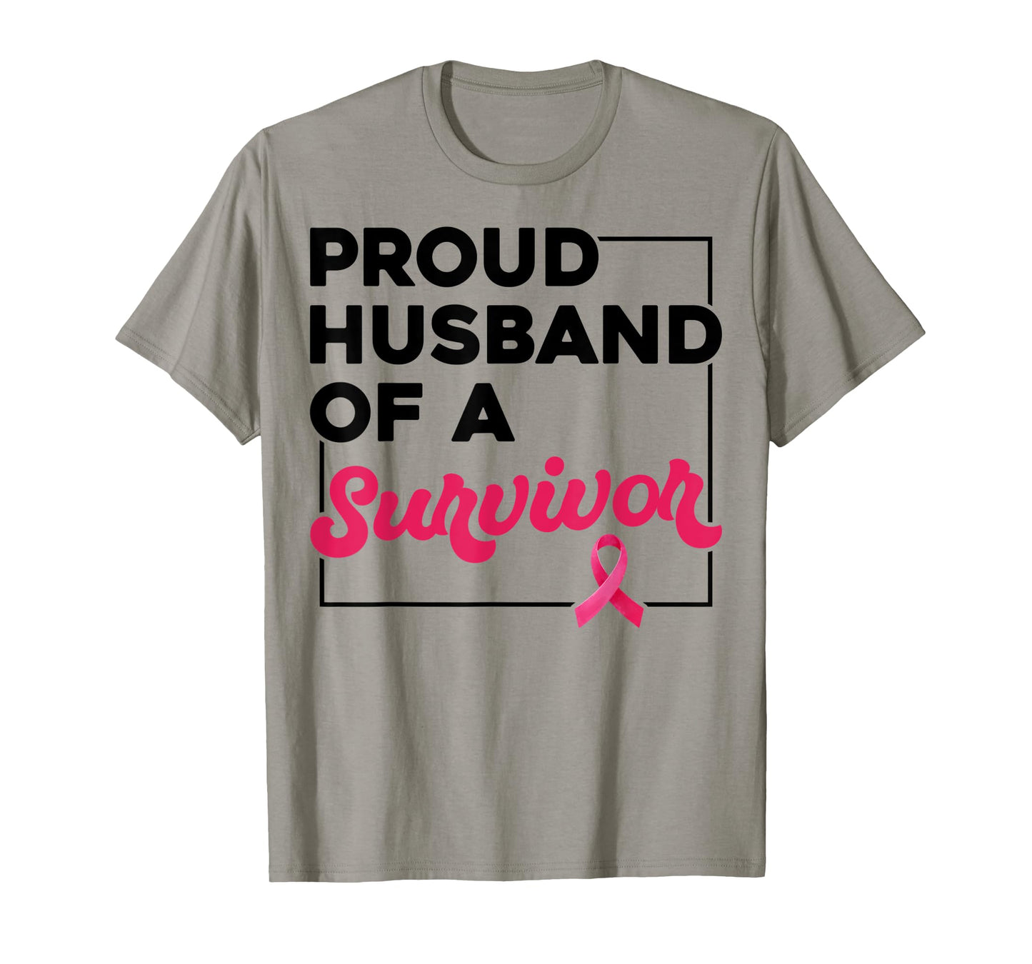 Proud Husband Of Survivor Breast Cancer Awareness Christmas T-Shirt