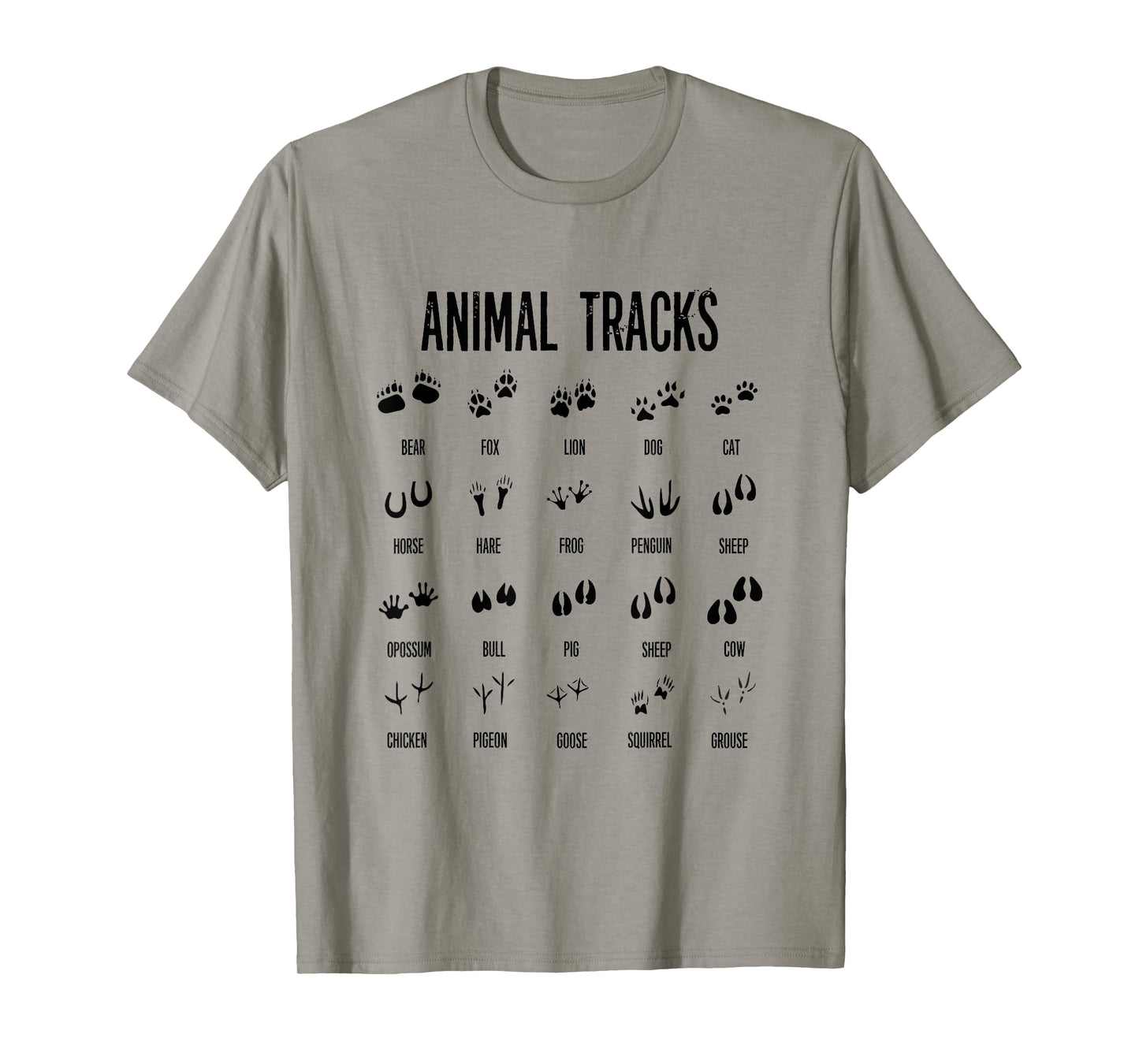 Kids Nature Explorer Animal Tracks Tee For Camping Hiking T-Shirt
