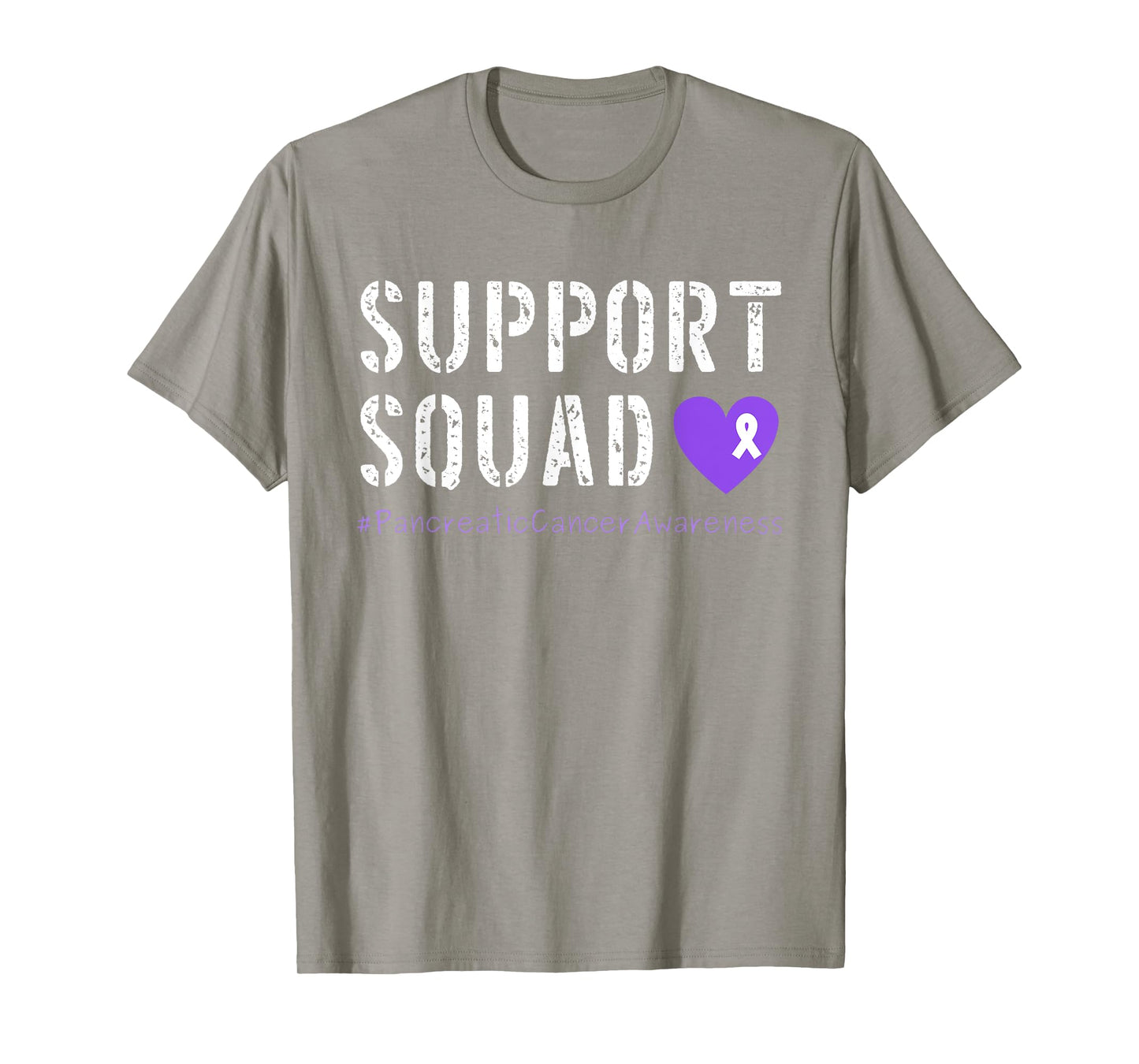 Purple Ribbon Men Women Kids Pancreatic Cancer Awareness T-Shirt