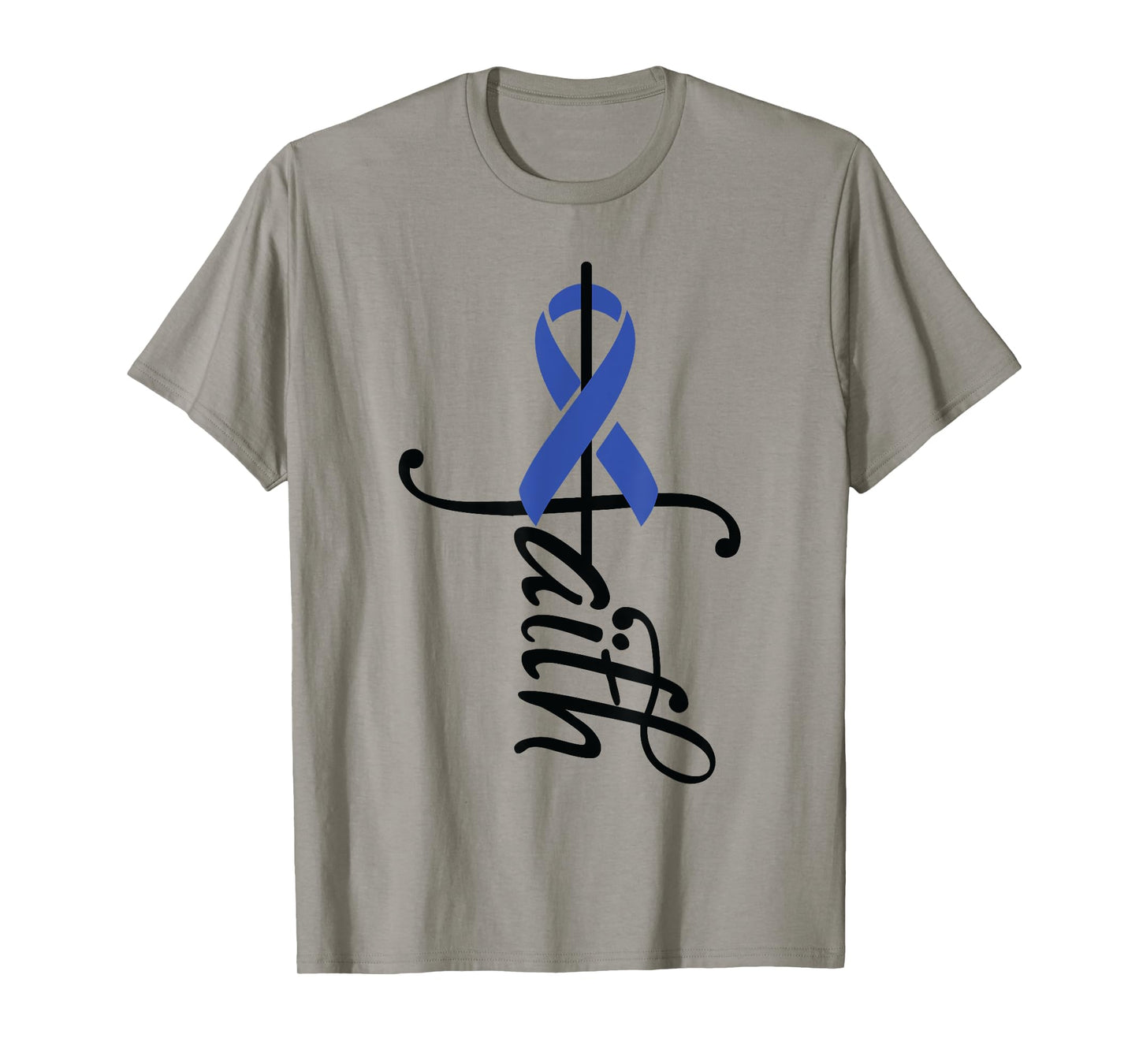Faith Cancer Support - Ribbon Colon Cancer Awareness T-Shirt