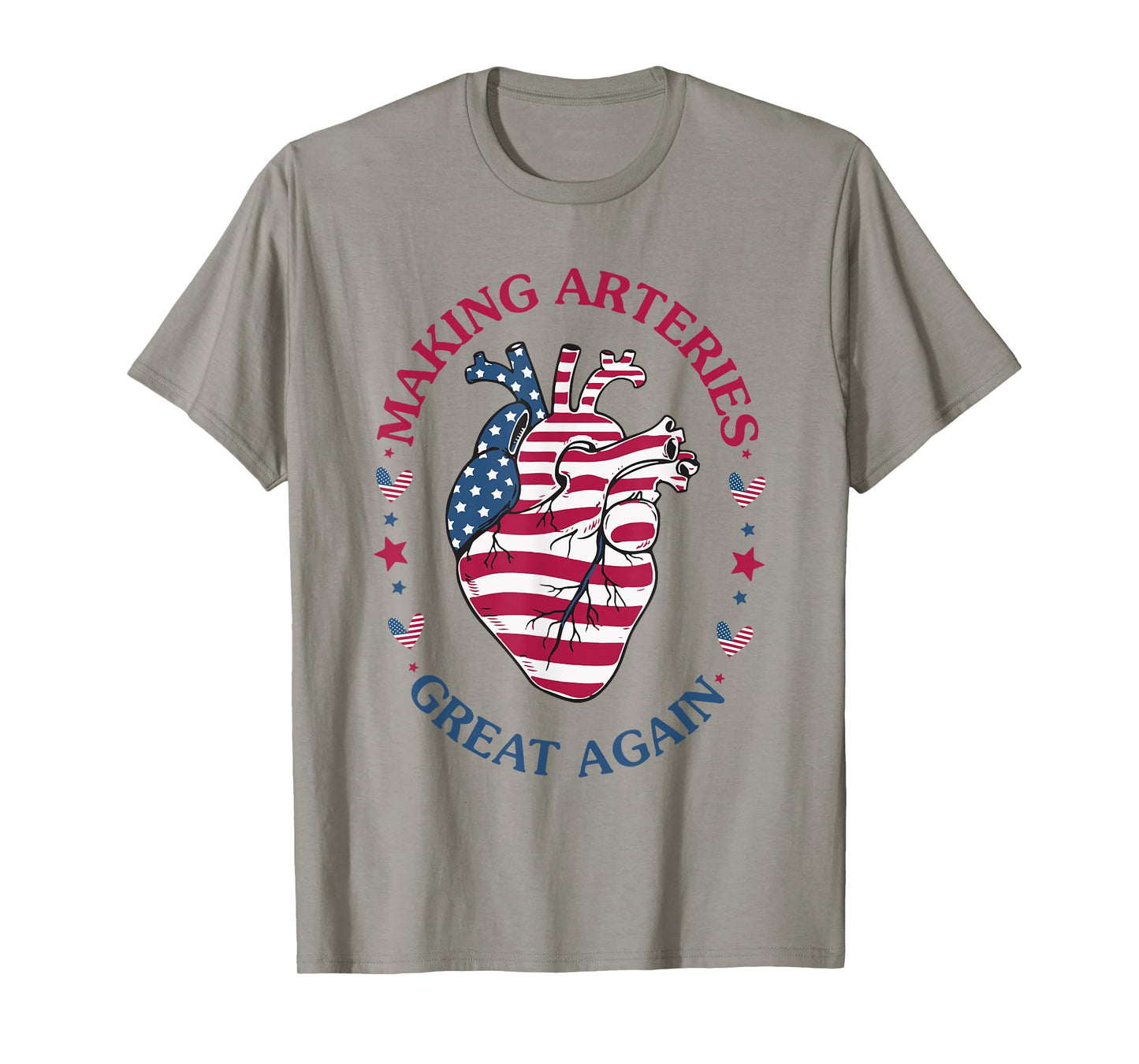Independence Day Retro Making Arteries Great Again Heart T-Shirt