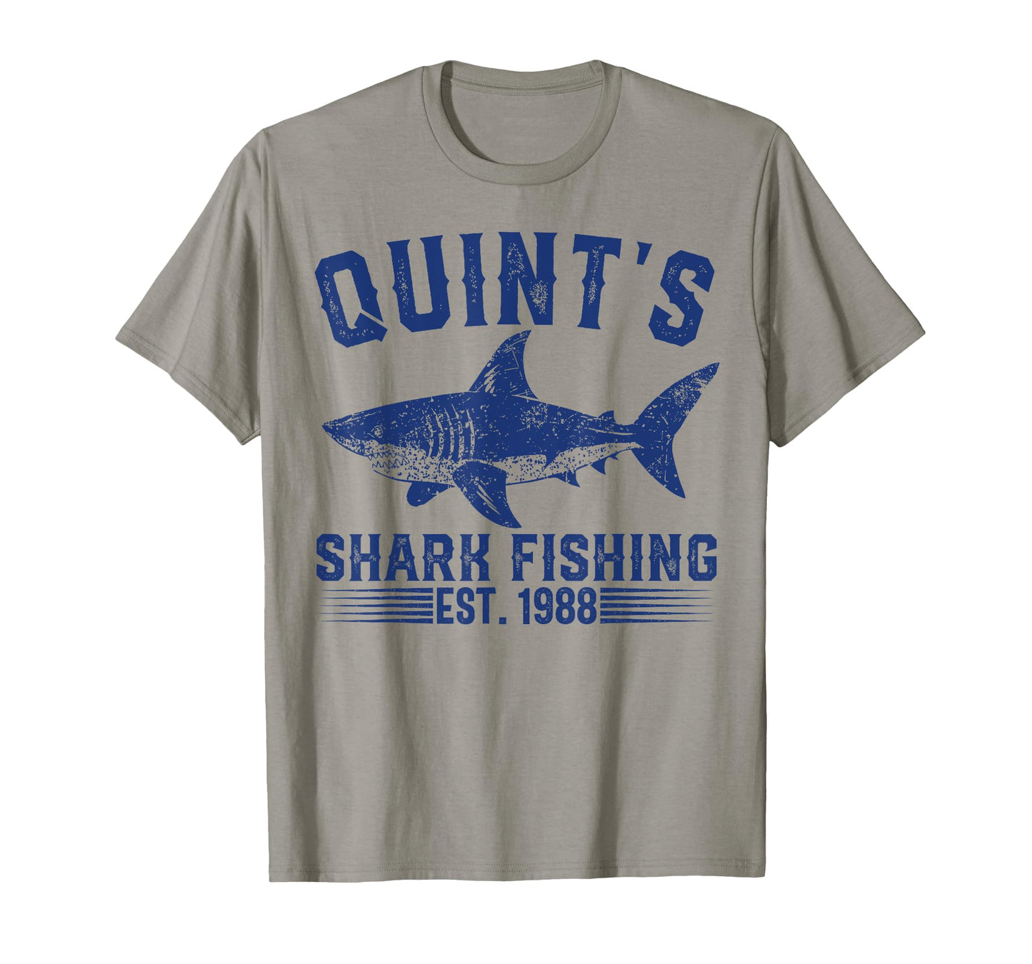 Vintage Quint's Shark Fishing 1988 Retro Fisher Birthday T-Shirt