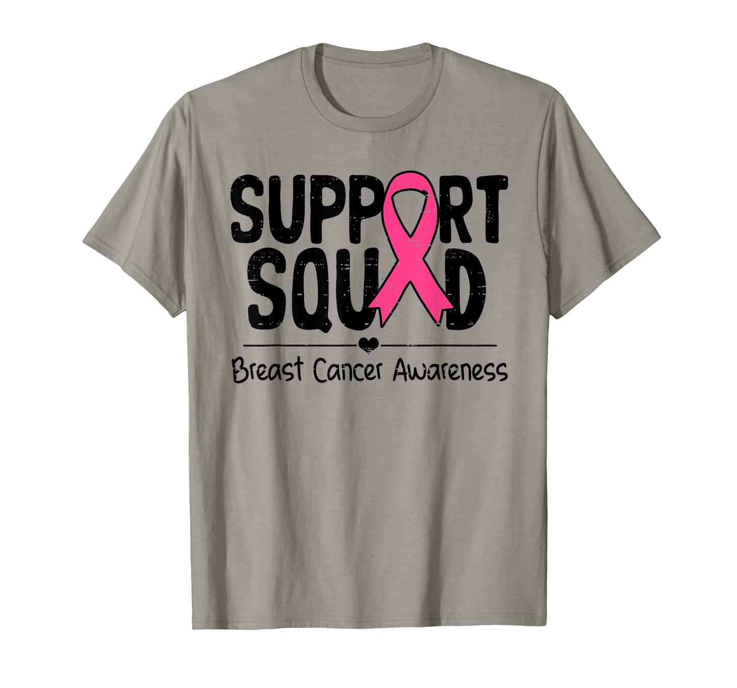 Support Squad Pink Ribbon Breast Cancer Awareness Girls Boys T-Shirt