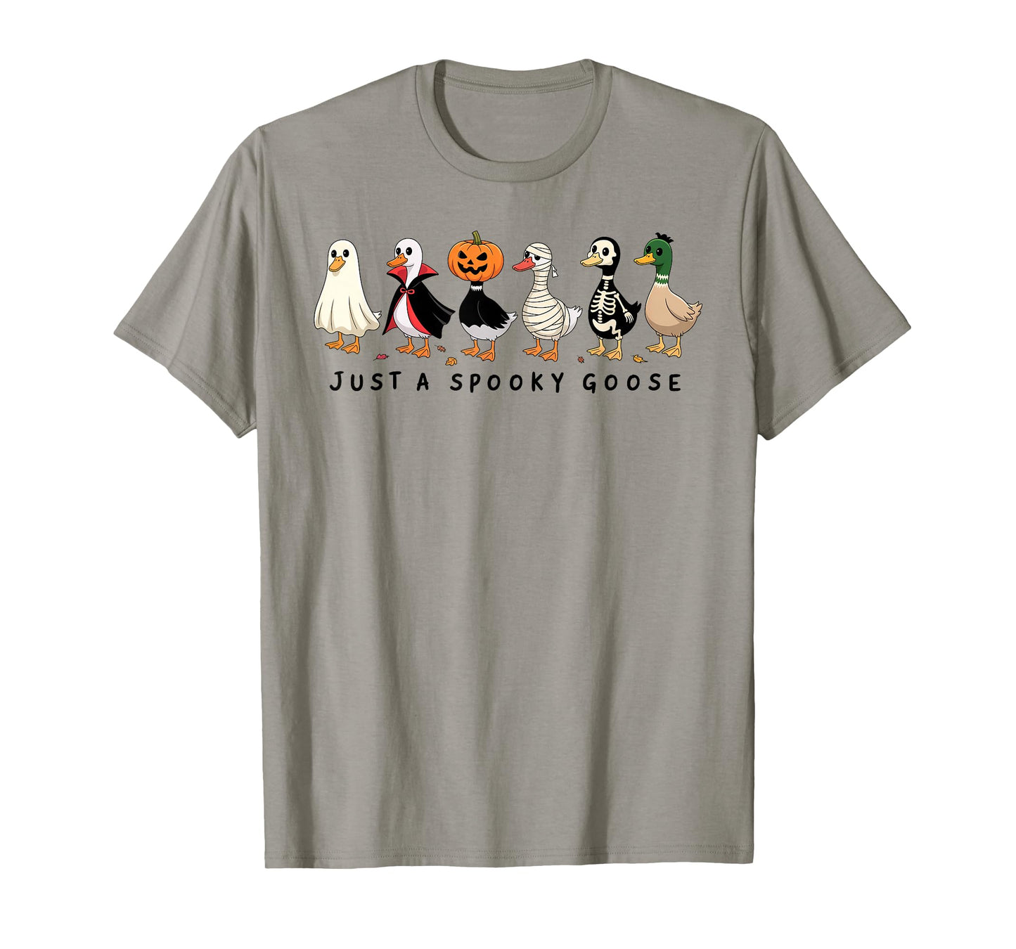 Just A Spooky Goose Halloween Silly Goose Funny Halloween T-Shirt