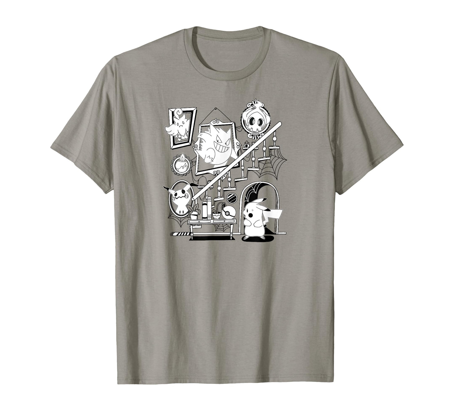Pokémon - Halloween Orange Gengar Mimikyu Duskull Litwick T-Shirt