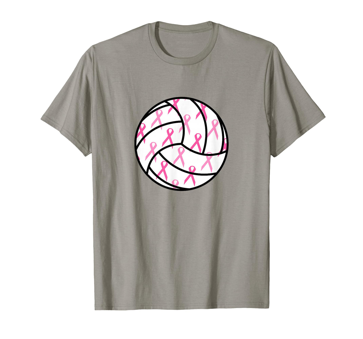 Volleyball Breast Cancer Awareness Pink Ribbon Teens Women T-Shirt