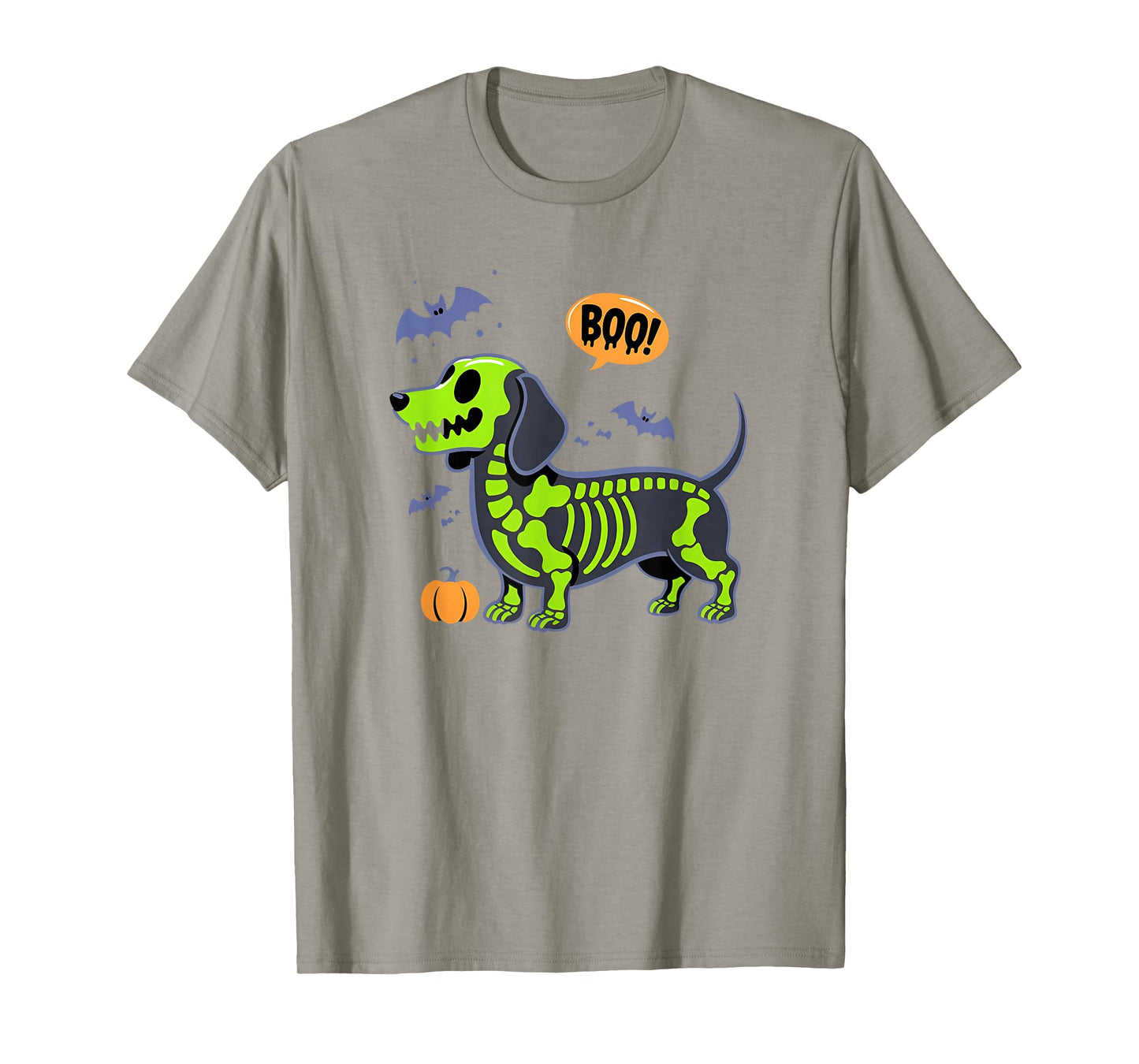 Funny Dachshund Halloween Wiener Dog Cute Doxie Skeleton Boo T-Shirt