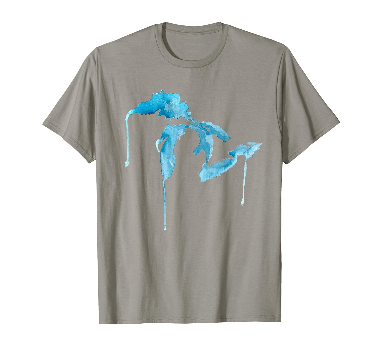 State of Michigan Watercolor Mitten Great Lakes T-Shirt
