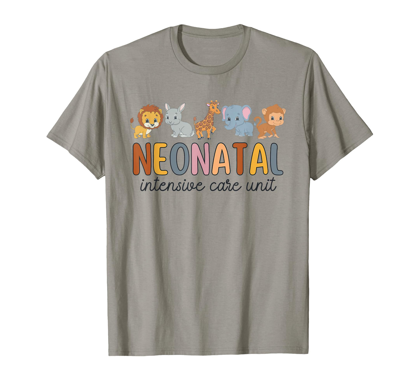 Women Groovy Neonatal Intensive Care Unit Animals NICU Nurse T-Shirt