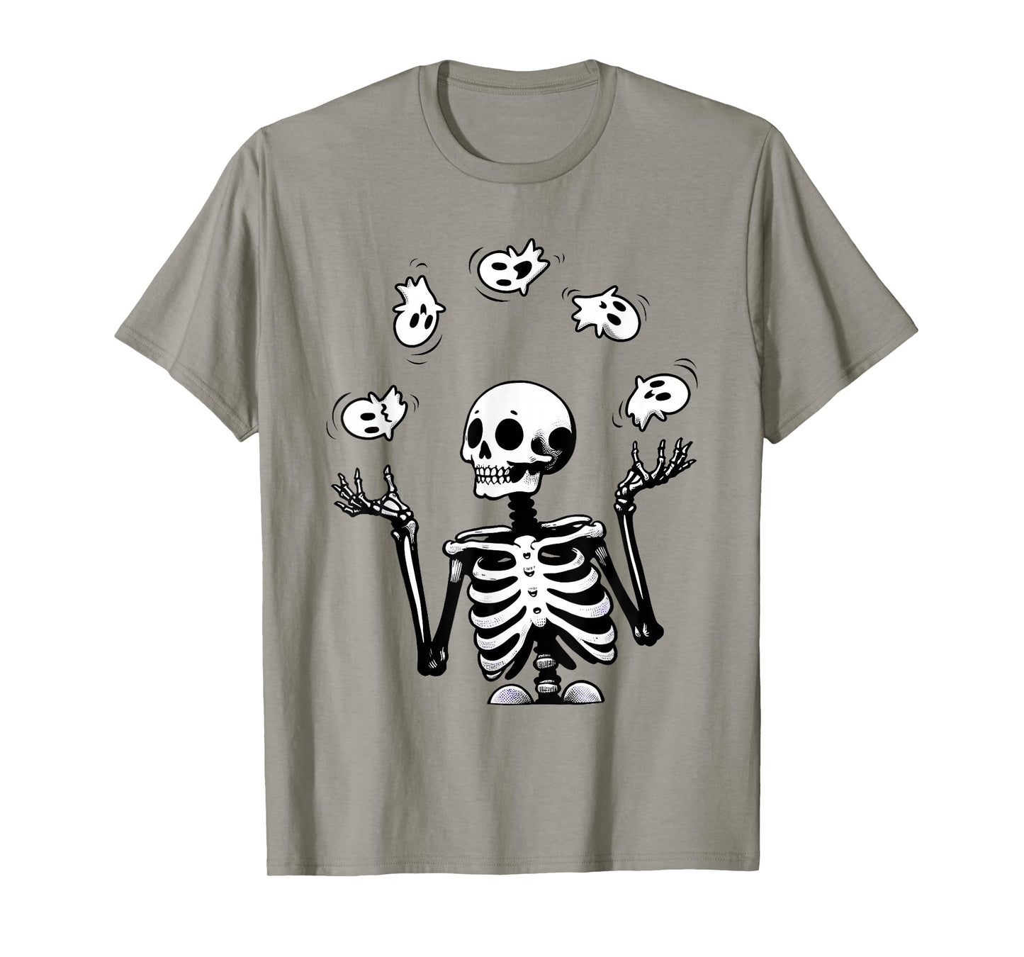 Funny Skeleton Juggling Ghosts Halloween Costume Men Women T-Shirt