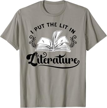 InGENIUS English Literature Shirts & Gifts Funny Literary I Put The Lit in Literature Reading Teacher T-Shirt