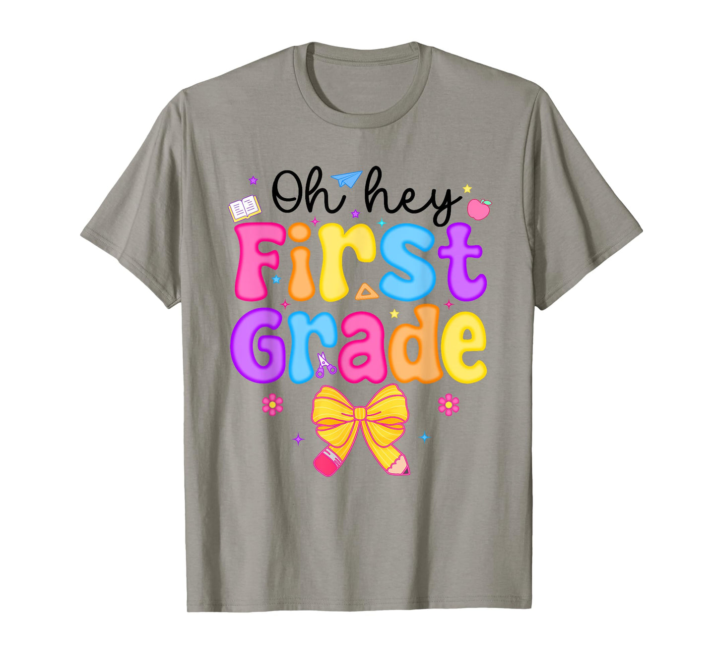 Oh Hey First Grade Coquette Bow Teacher Kids Team 1st Grade T-Shirt
