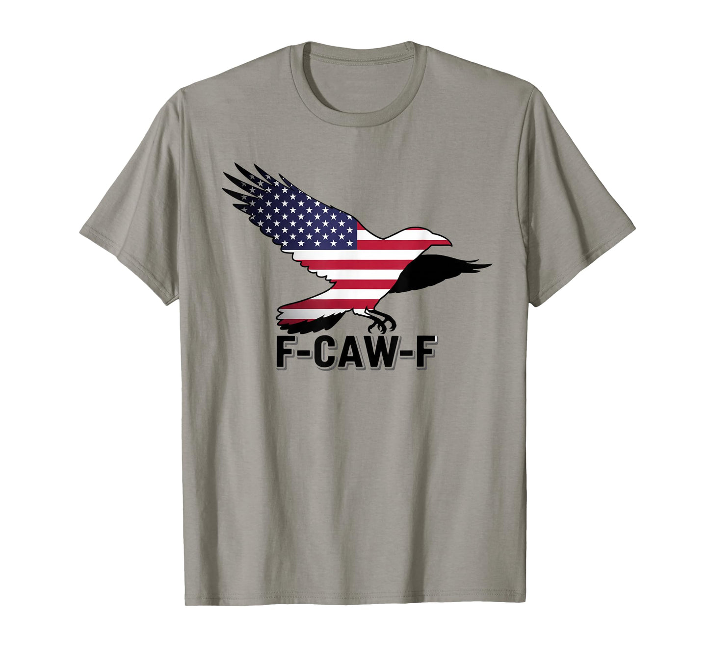 Funny F-Caw-F Crow FCAWF Patriotic Bird USA Flag T-Shirt