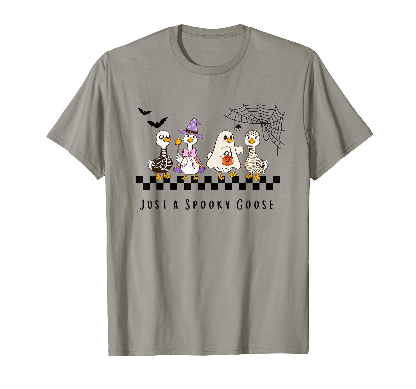 Just A Spooky Goose Silly Funny Halloween Autumn T-Shirt