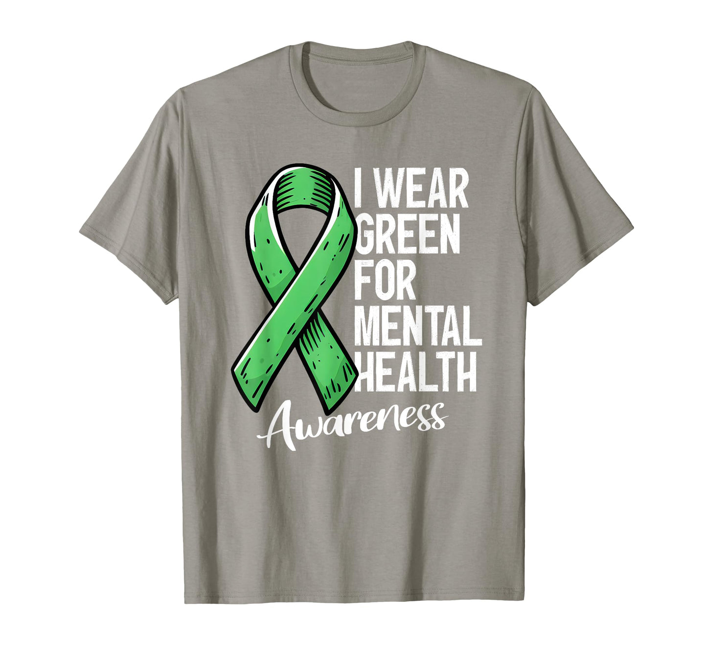 I Wear Green For Mental Health Awareness 2025 Green Ribbon T-Shirt